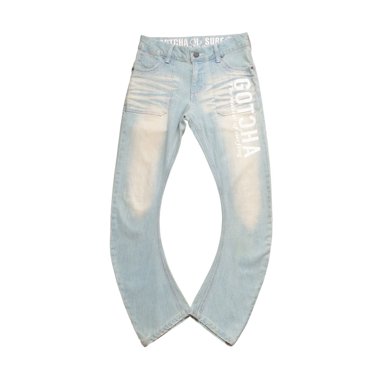 Le Grande Bleu (L.G.B.) 🔥Sick Y2K LGB Vintage Gotcha Banana Curved Denim Vkei Size US 32 / EU 48 - 1 Thumbnail