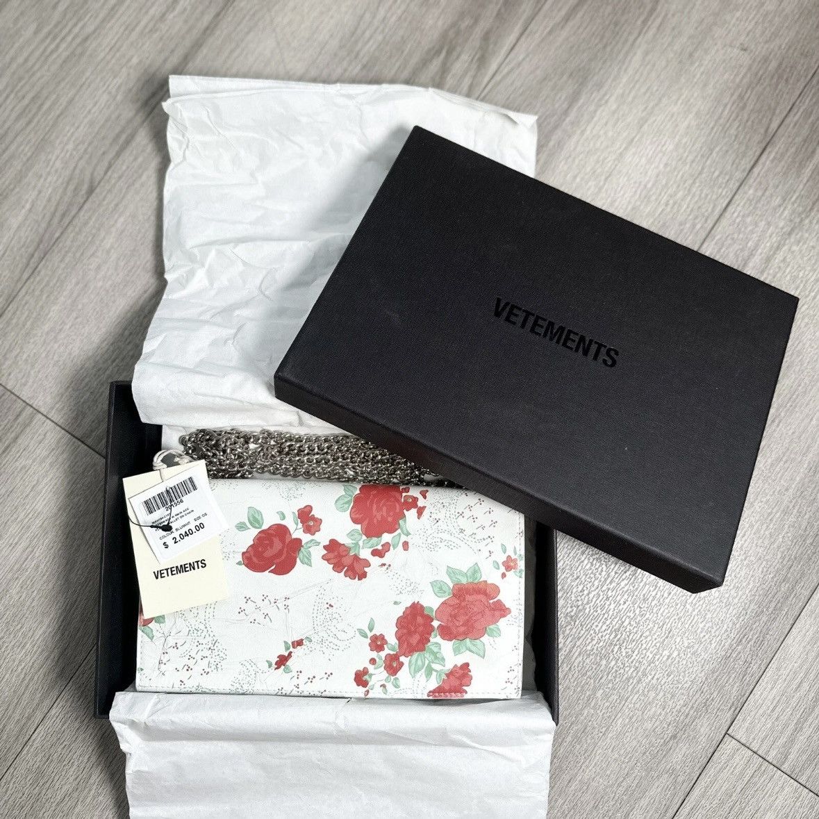 Vetements Vetements Floral Wallet on Chain Lambskin Bag NWT Size ONE SIZE - 6 Thumbnail