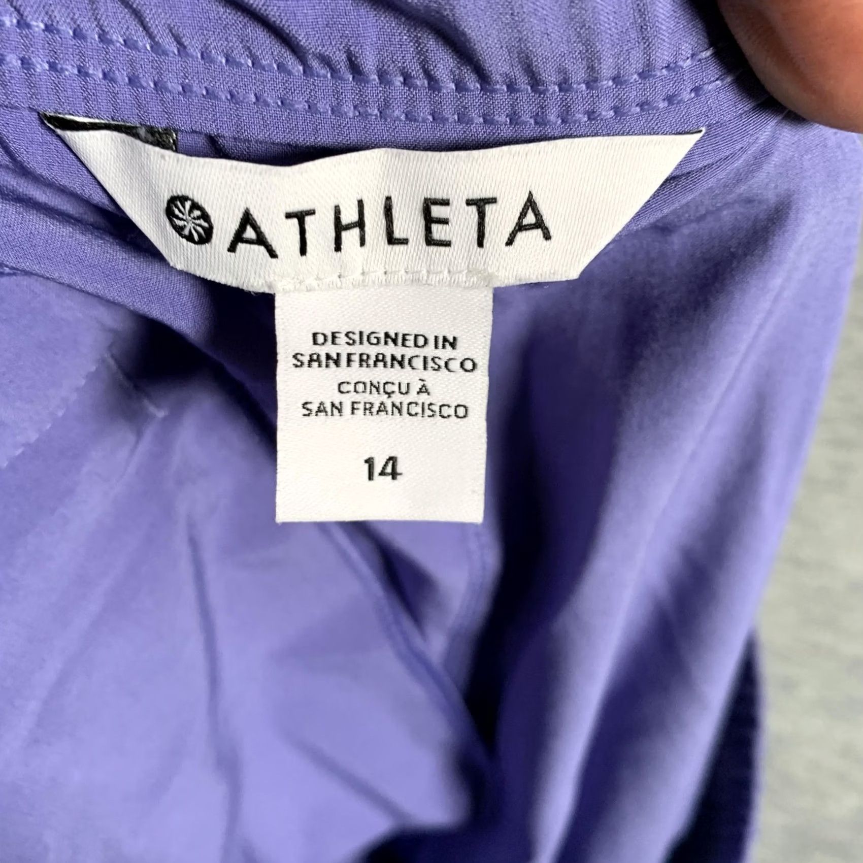Athleta Athleta Pants Womens 14 Purple Lightweight Jogger Elastic Waist Pockets Stretch Size 36" / US 14 / IT 50 - 5 Thumbnail