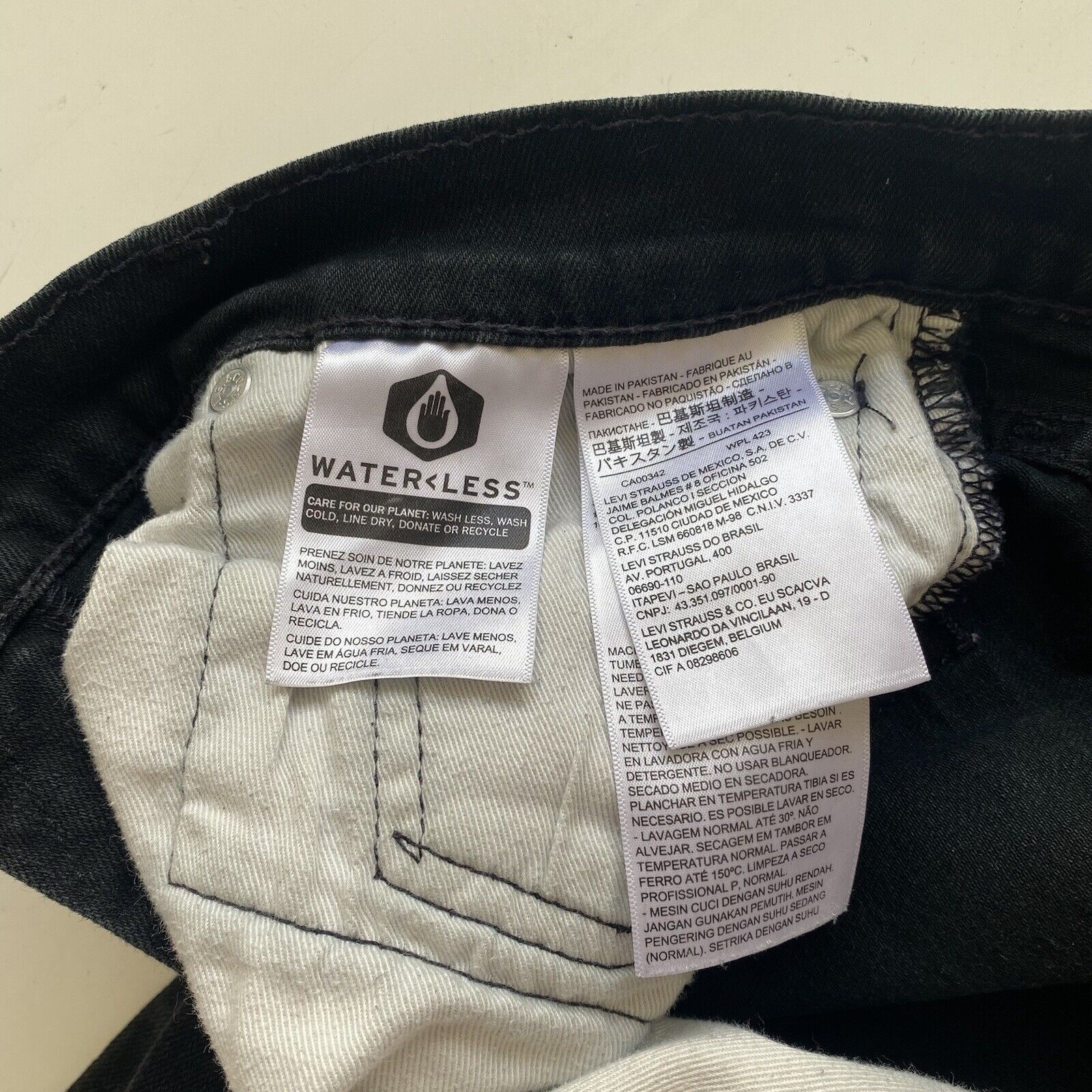 Levi's LEVIS 512 Womens Jeans Black Skinny Taper Stretch Premium Bi Size 32" / US 10 / IT 46 - 12 Thumbnail