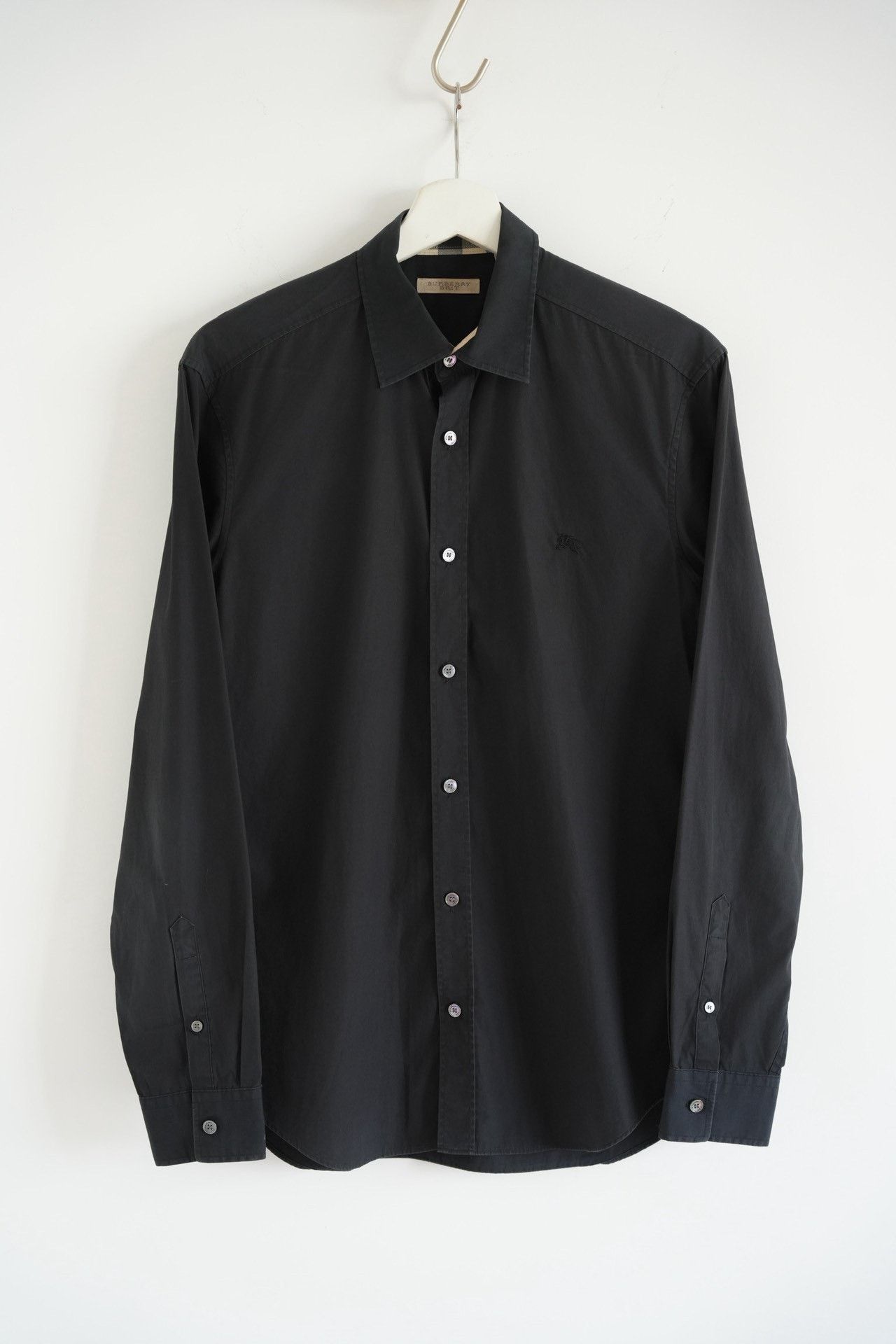 Burberry Burberry Check Panel Black Shirt Size US M / EU 48-50 / 2 - 1 Thumbnail
