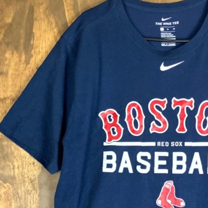 Nike Nike Mens Shirt Short Sleeve Navy Blue Boston Red Sox Athletic Cut Dri Fit XL Crew Neck T-Shirt Size US XL / EU 56 / 4 - 4 Thumbnail