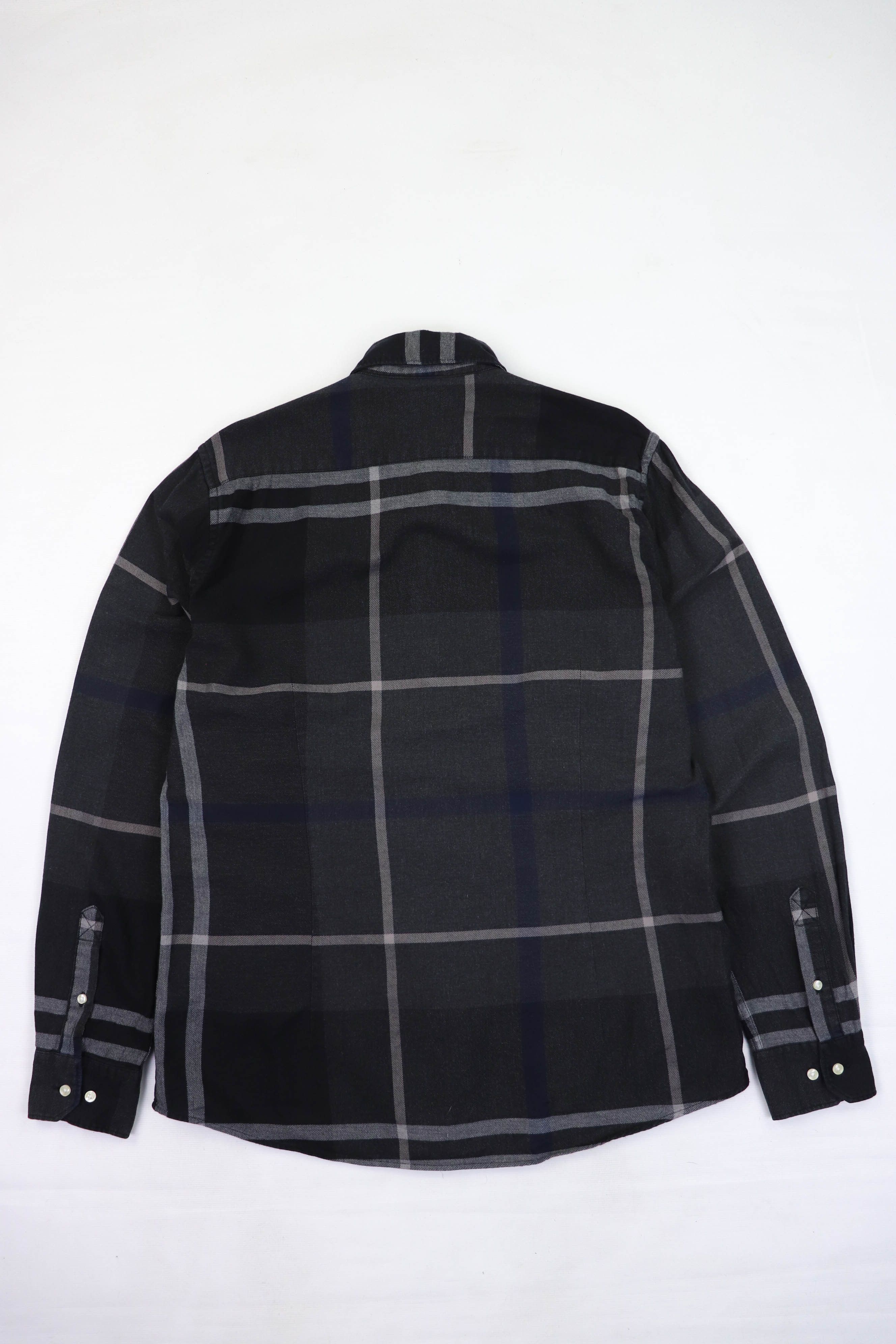 Barbour Barbour Dark Gray Plaid Tailored Fit Shirt Size US S / EU 44-46 / 1 - 2 Thumbnail