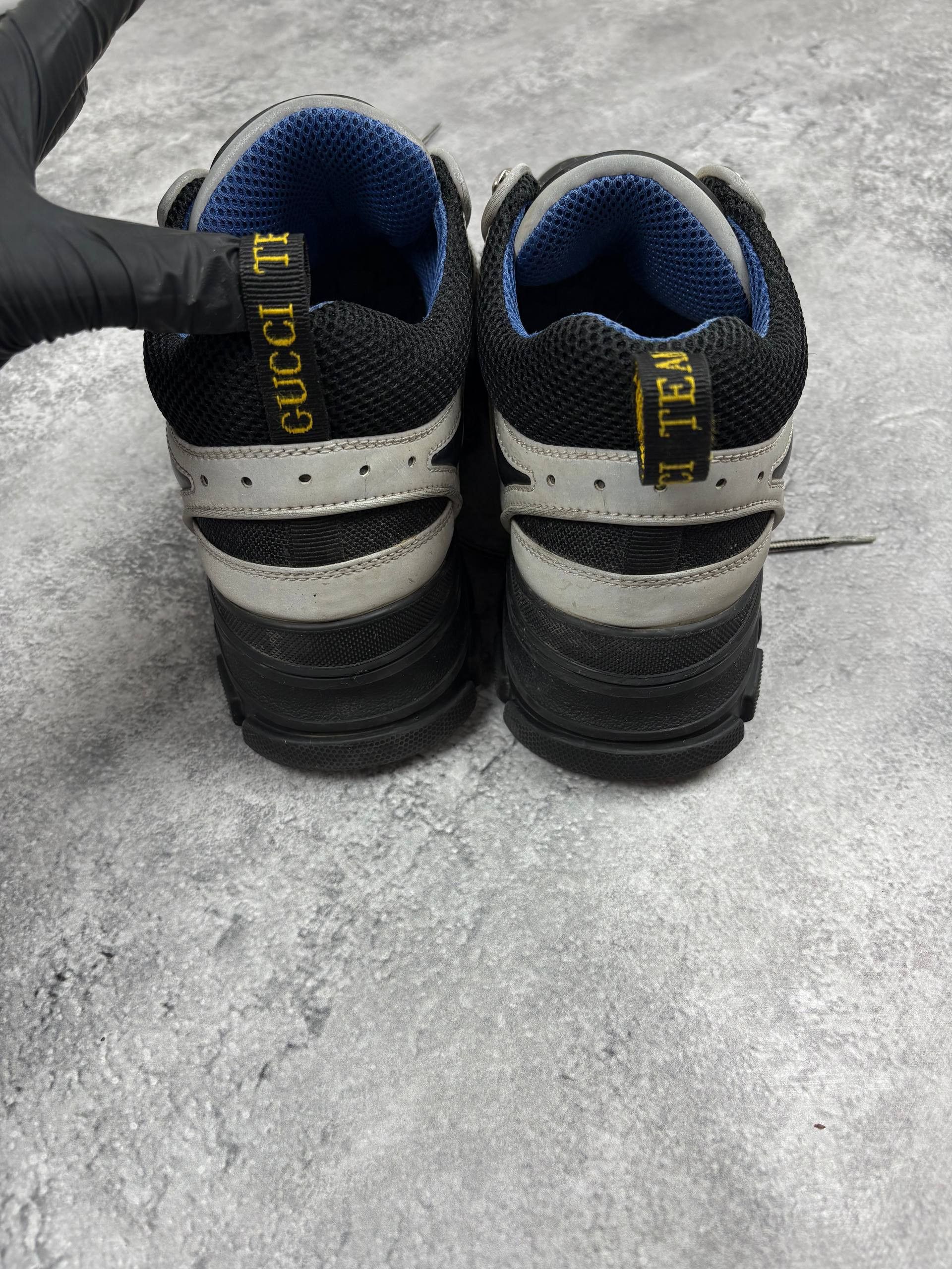 Gucci Gucci FLASHTREK Men’s Black Mesh/Gray Leather Low Sneakers Size US 8 / EU 41 - 7 Thumbnail