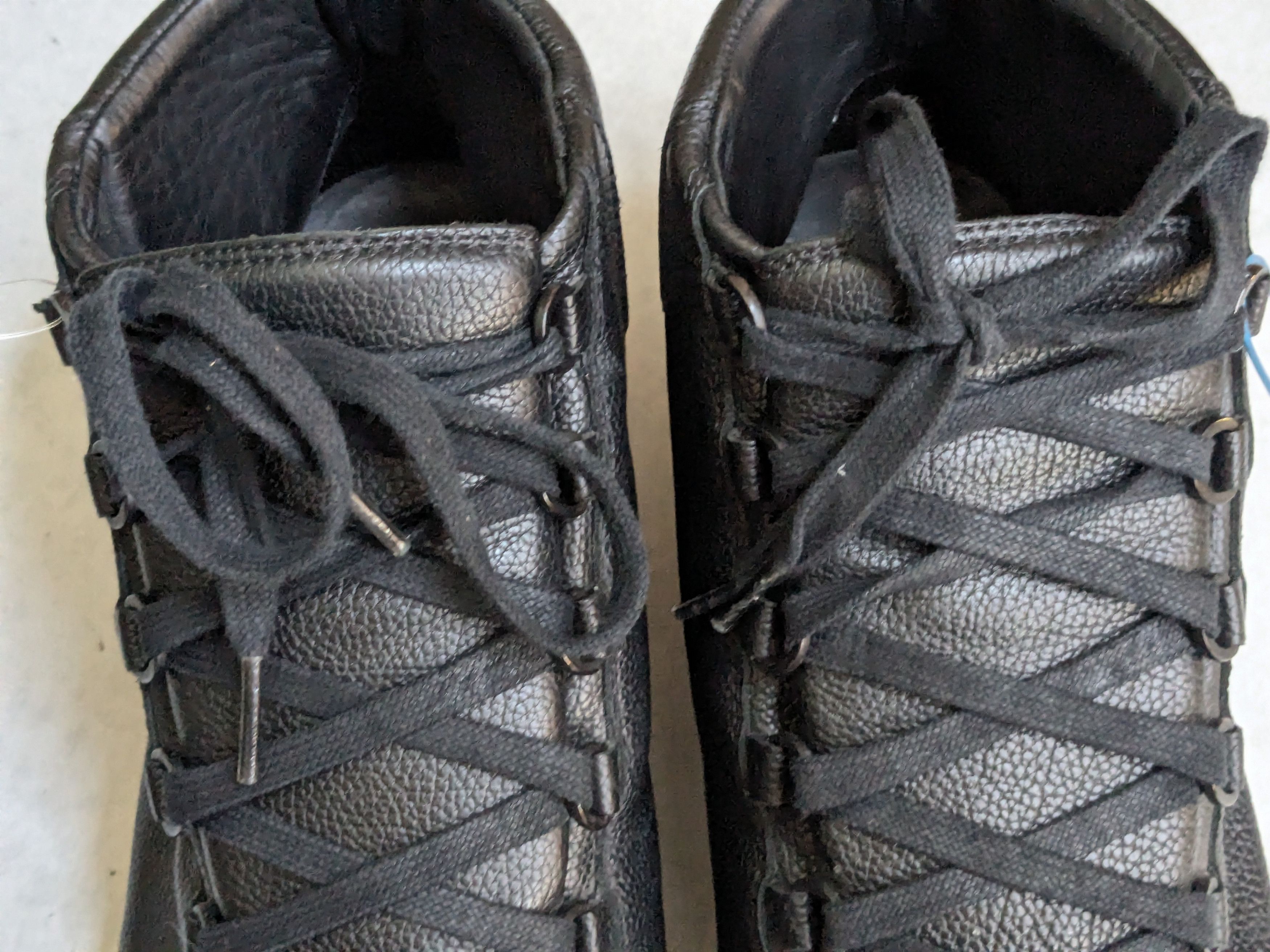 Balenciaga Balenciaga Arena High Top Sneakers Black 11 Leather Size US 11 / EU 44 - 2 Thumbnail