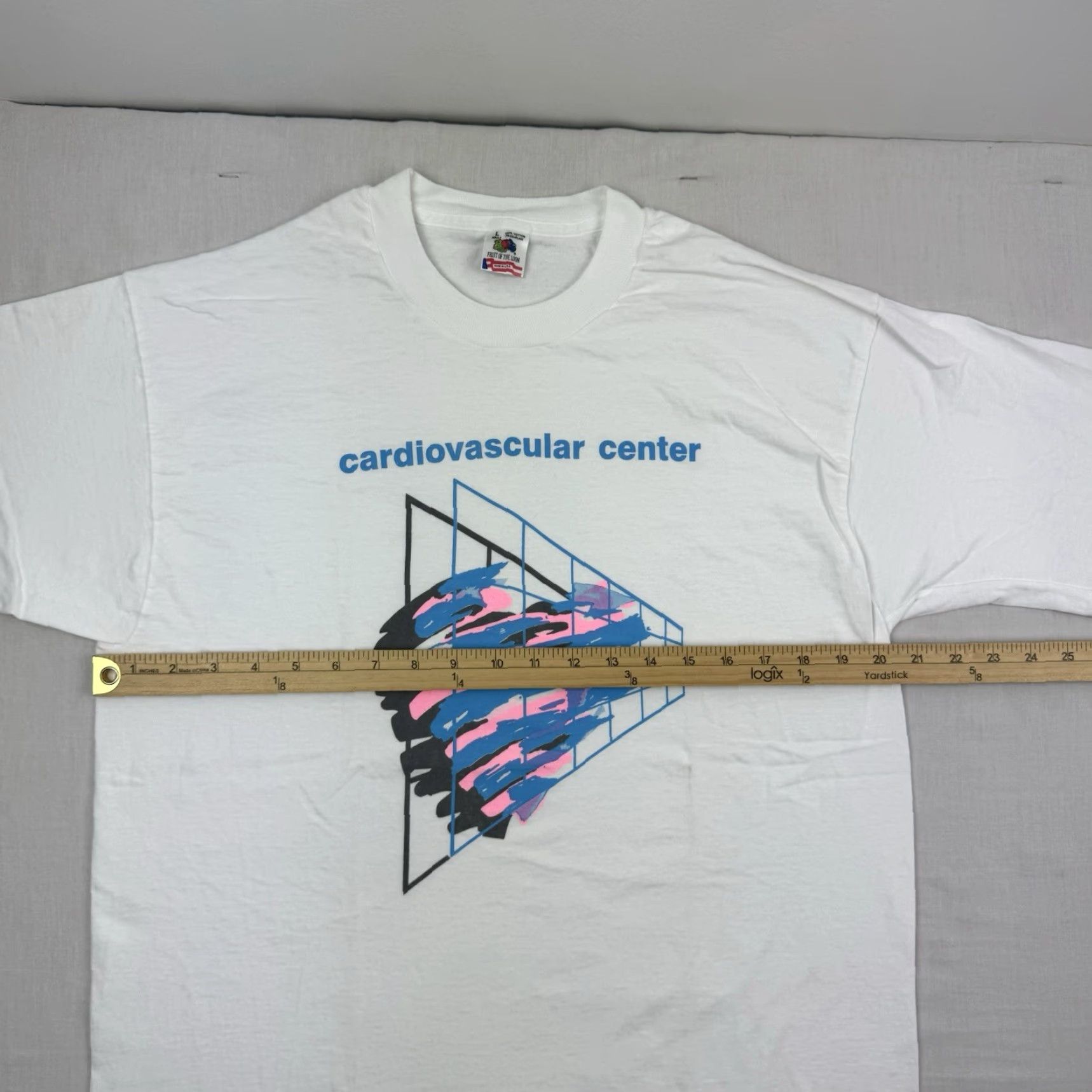 Fruit Of The Loom VINTAGE Fruit of the Loom T-Shirt Adult Large White Medical Heart 90s Mens Size US L / EU 52-54 / 3 - 7 Thumbnail