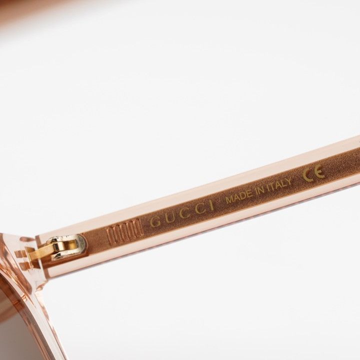 Gucci Gucci GG0565S 004 Sunglasses Shiny Pink Cat Eye Frame, Brown Size ONE SIZE - 5 Thumbnail