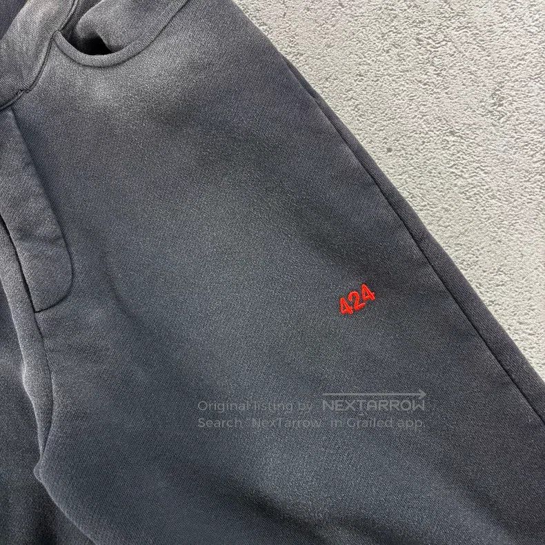 424 424 size M Embroidered Logo Heavy Washed Elastic Waist Fra Size US 27 - 4 Thumbnail