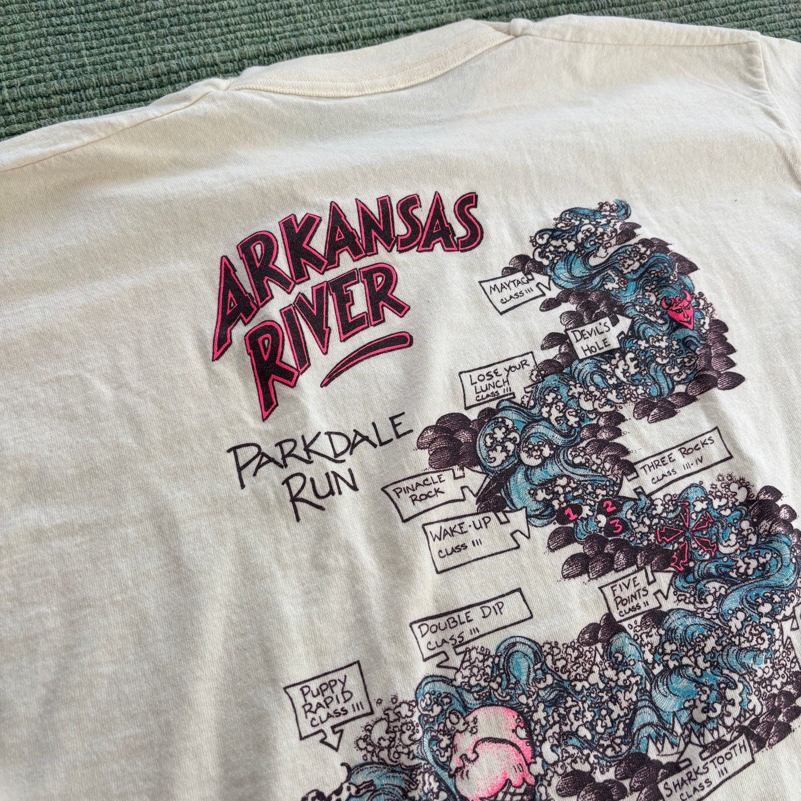 Fruit Of The Loom × Vintage Vintage single stitched Arkansas River tee shirt size L Size US L / EU 52-54 / 3 - 4 Thumbnail