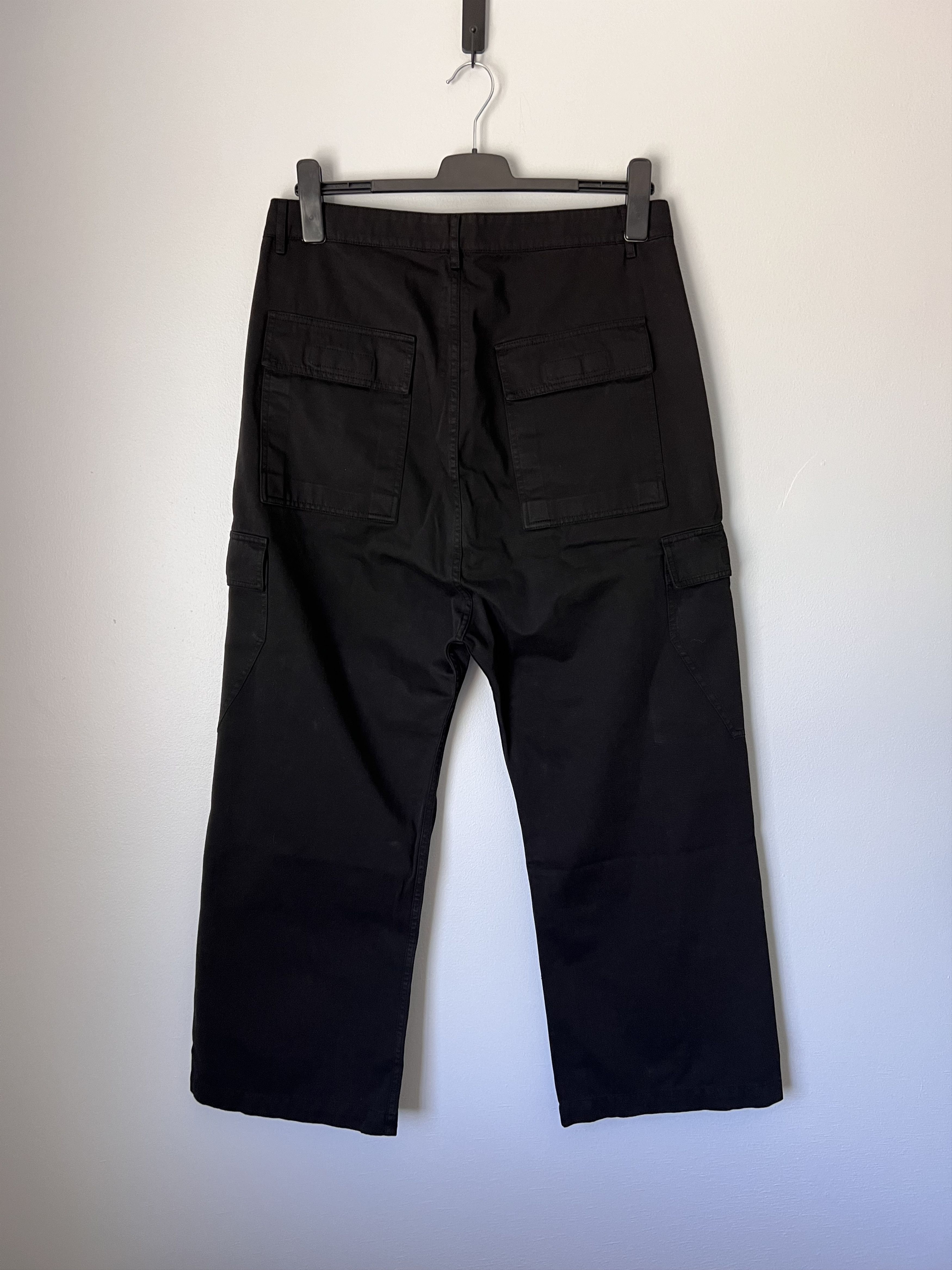 Rick Owens Drkshdw Rick Owens DRKSHDW Straight Leg Cargo Pants in Black Size US 34 / EU 50 - 4 Thumbnail