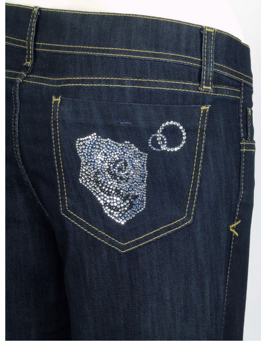 Versace Jeans Couture Rare Versace diamante embellished jeans- New with tags Size 31" - 8 Thumbnail