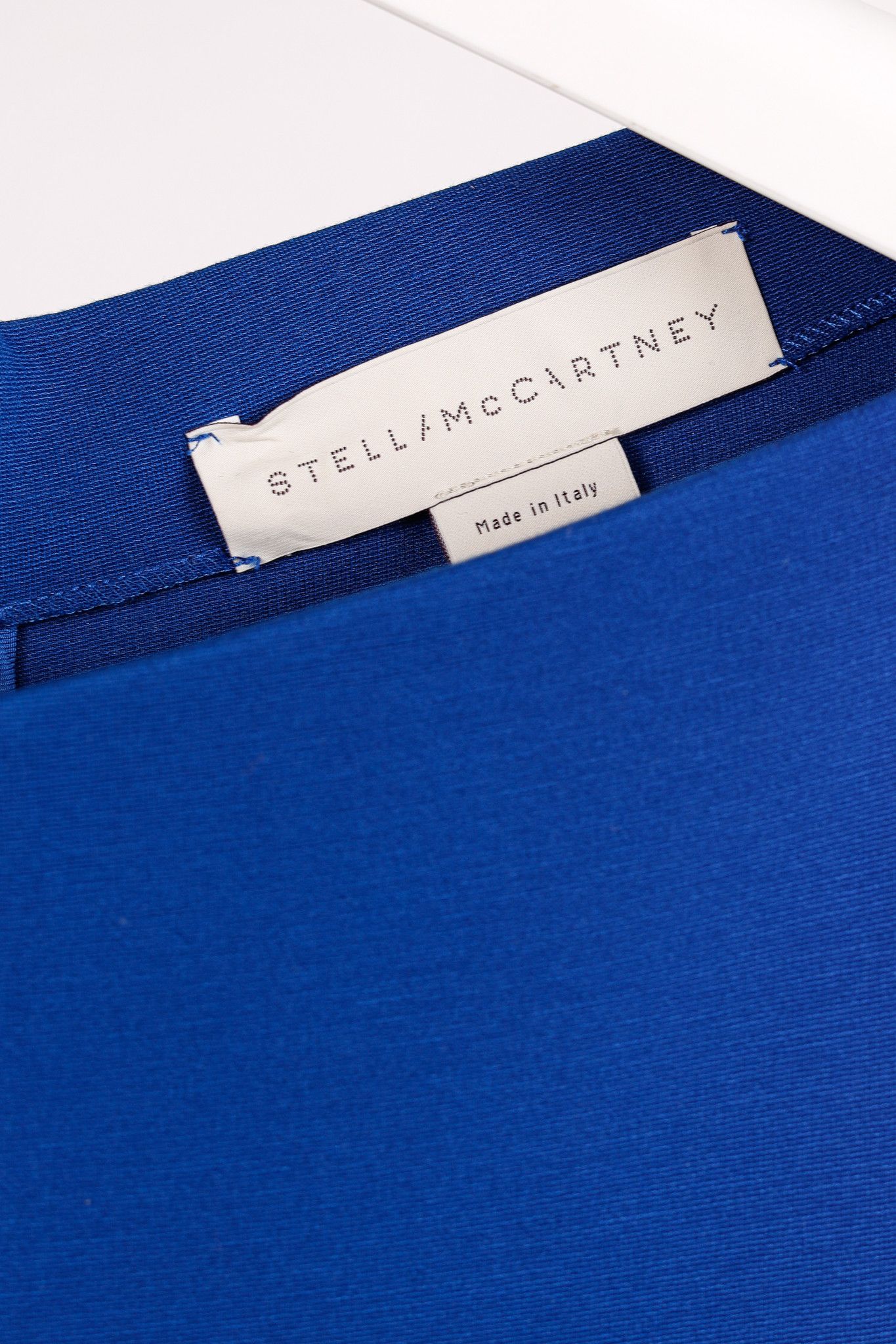 Stella McCartney Stella McCartney Blue Jersey Lace-Hem Dress Size L / US 10 / IT 46 - 4 Thumbnail