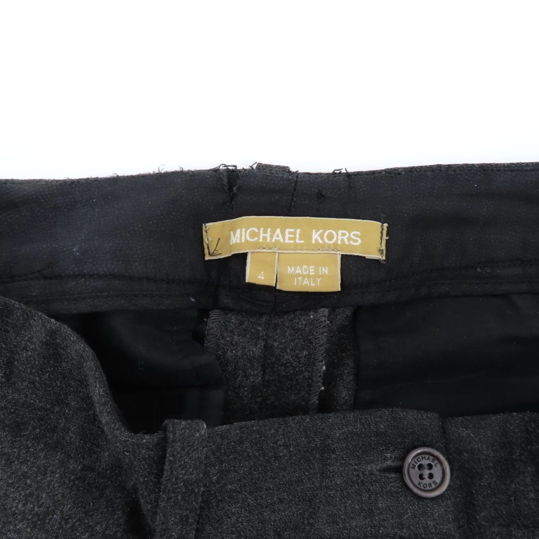 Michael Kors Michael Kors Collection Womens Pants Dress Pants Gray Wool Blend Has Pockets Italy 4 Womens Size 27" / US 4 / IT 40 - 7 Thumbnail