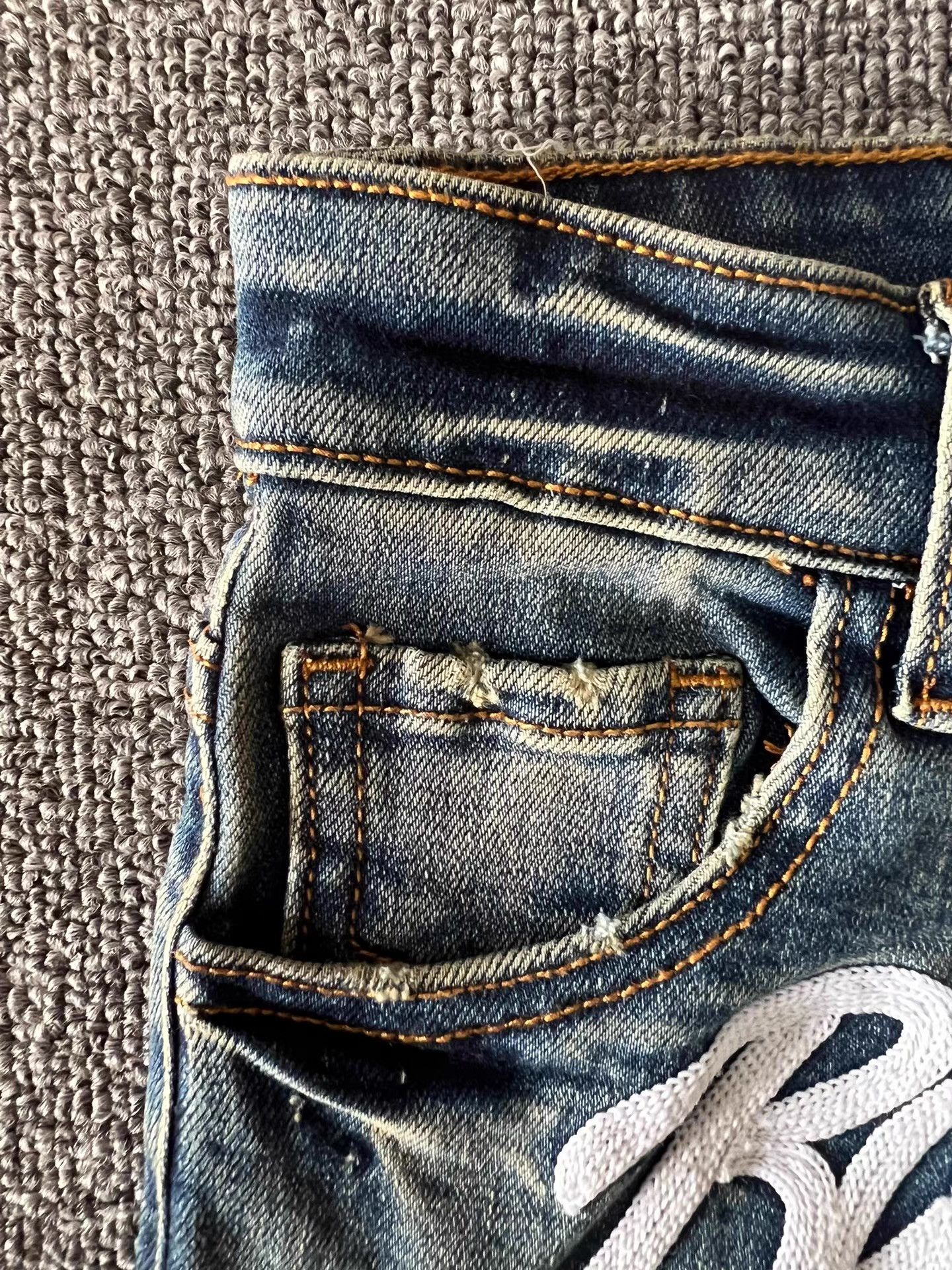 Billionaire Boys Club BBC KIDS Children's Washed Brushed Distressed Jeans Q7 Size US 26 / EU 42 - 5 Thumbnail