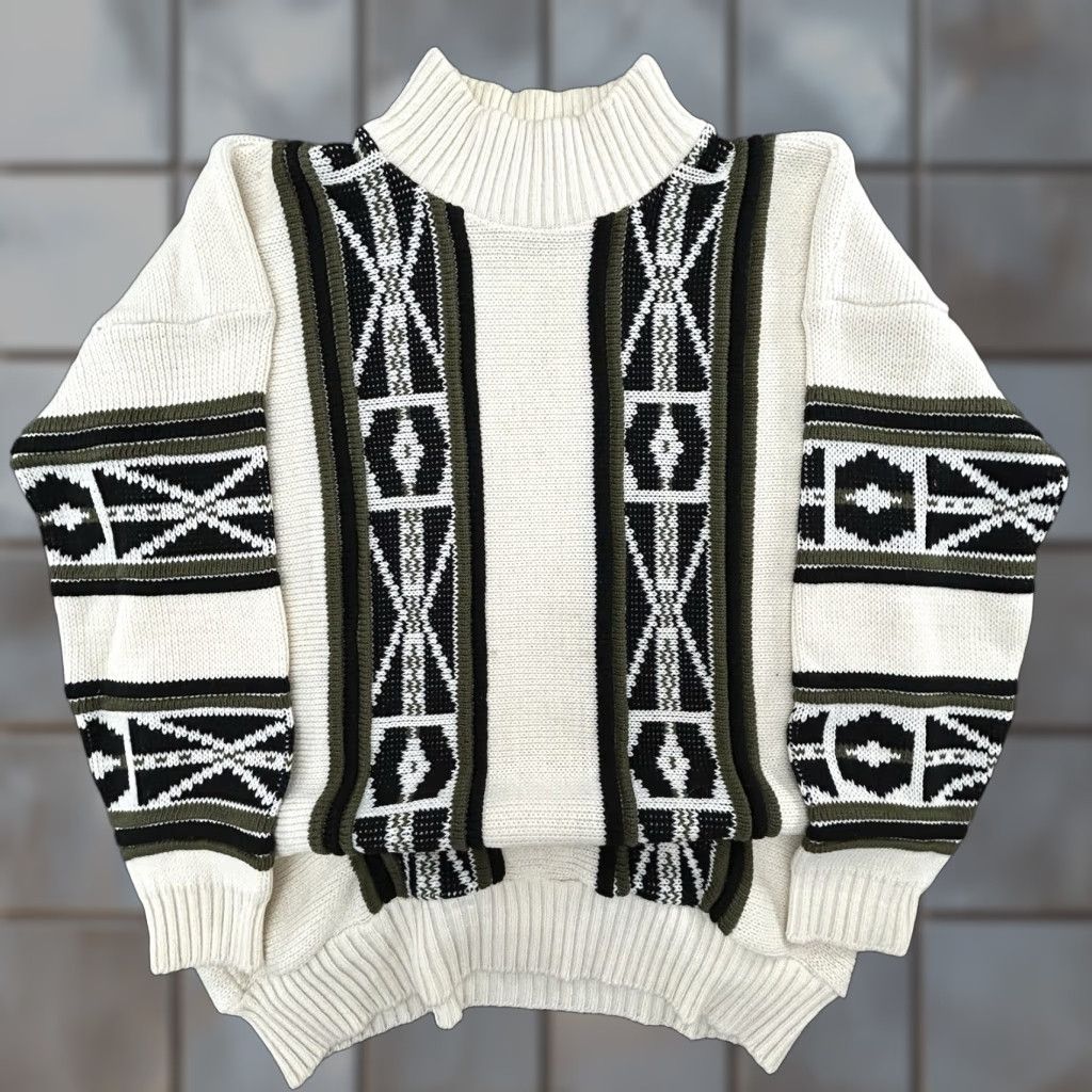 Vintage VINTAGE Clifton Place Sweater Unisex Adults Large Mock Neck Crew Neck Long Sleeve Size US L / EU 52-54 / 3 - 1 Thumbnail