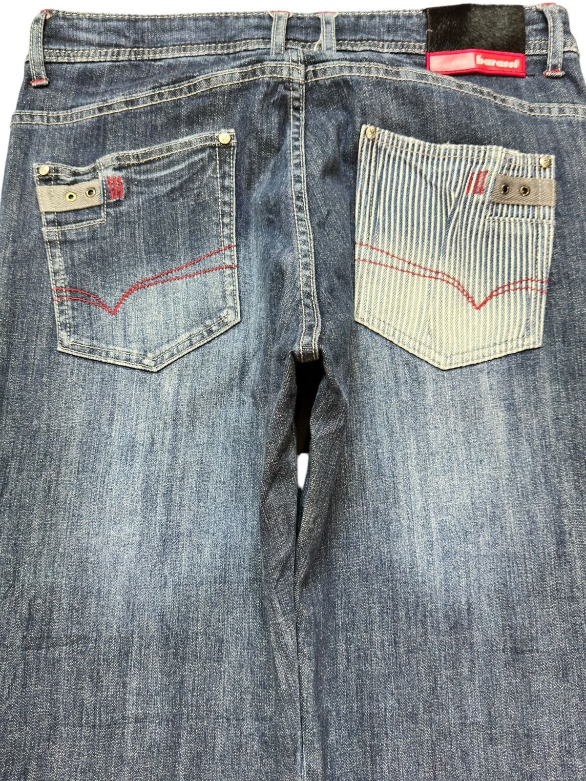 Baracuta Vintage Barassi Baggy Sashiko Style Distressed Denim Size US 32 / EU 48 - 5 Thumbnail