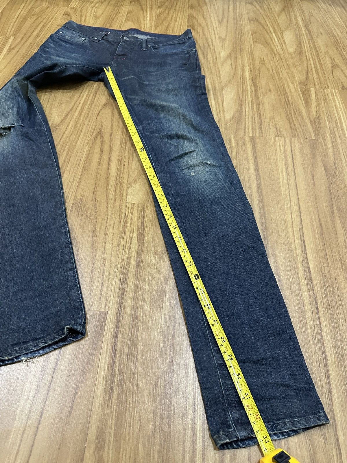 Hysteric Glamour Hysteric Glamour Waxed Distressed Knee Denim Size US 28 / EU 44 - 16 Thumbnail