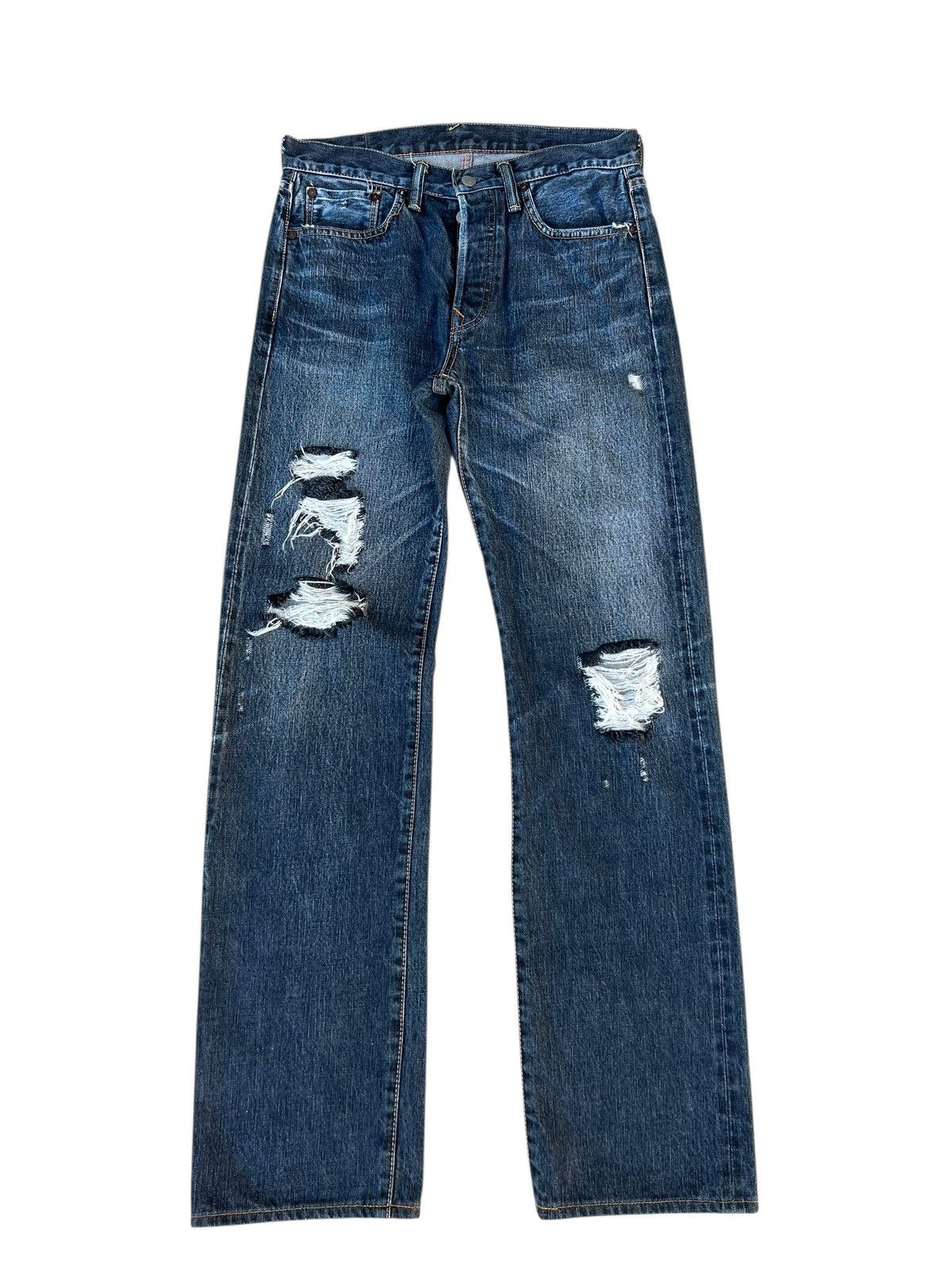 45rpm Vintage 45rpm Distressed Fade Denim Selvedge Jeans Size US 30 / EU 46 - 1 Thumbnail
