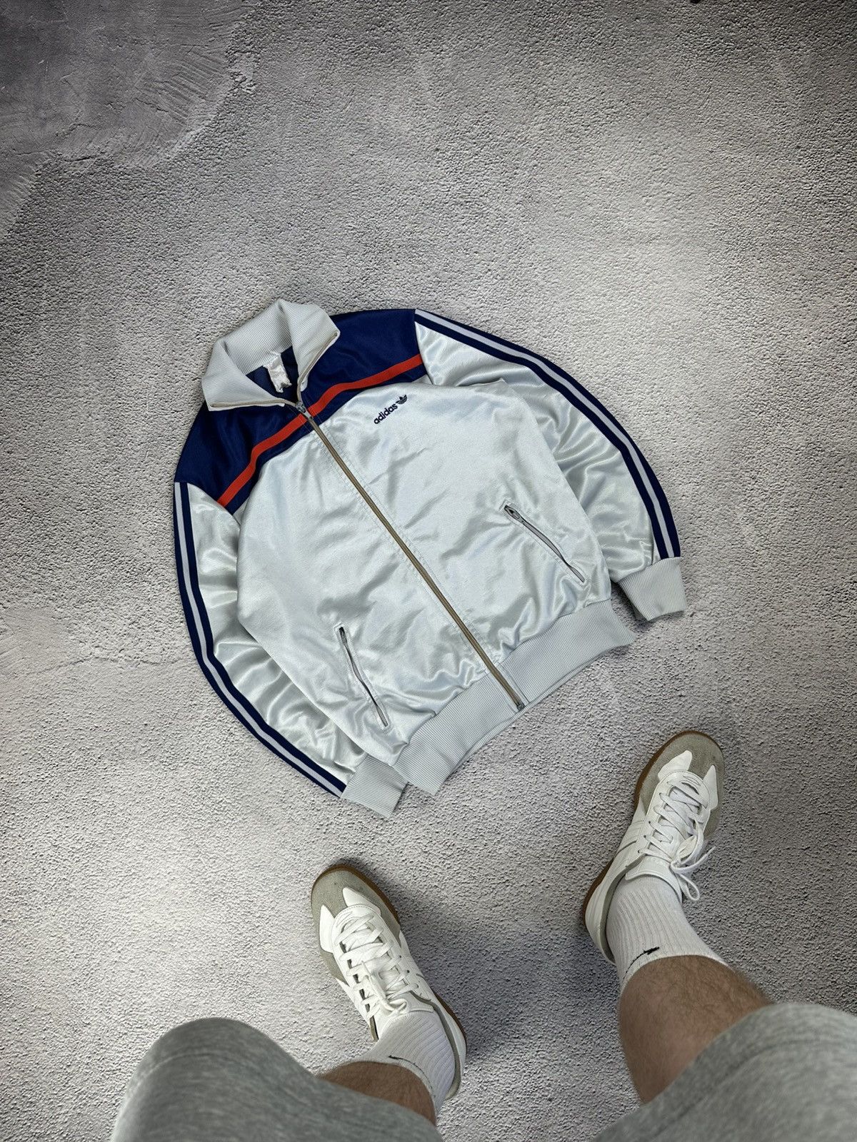 Adidas × Vintage Vintage Adidas Germany Olympic Zip Hoodie Soccer Jersey 90s Size US S / EU 44-46 / 1 - 1 Thumbnail