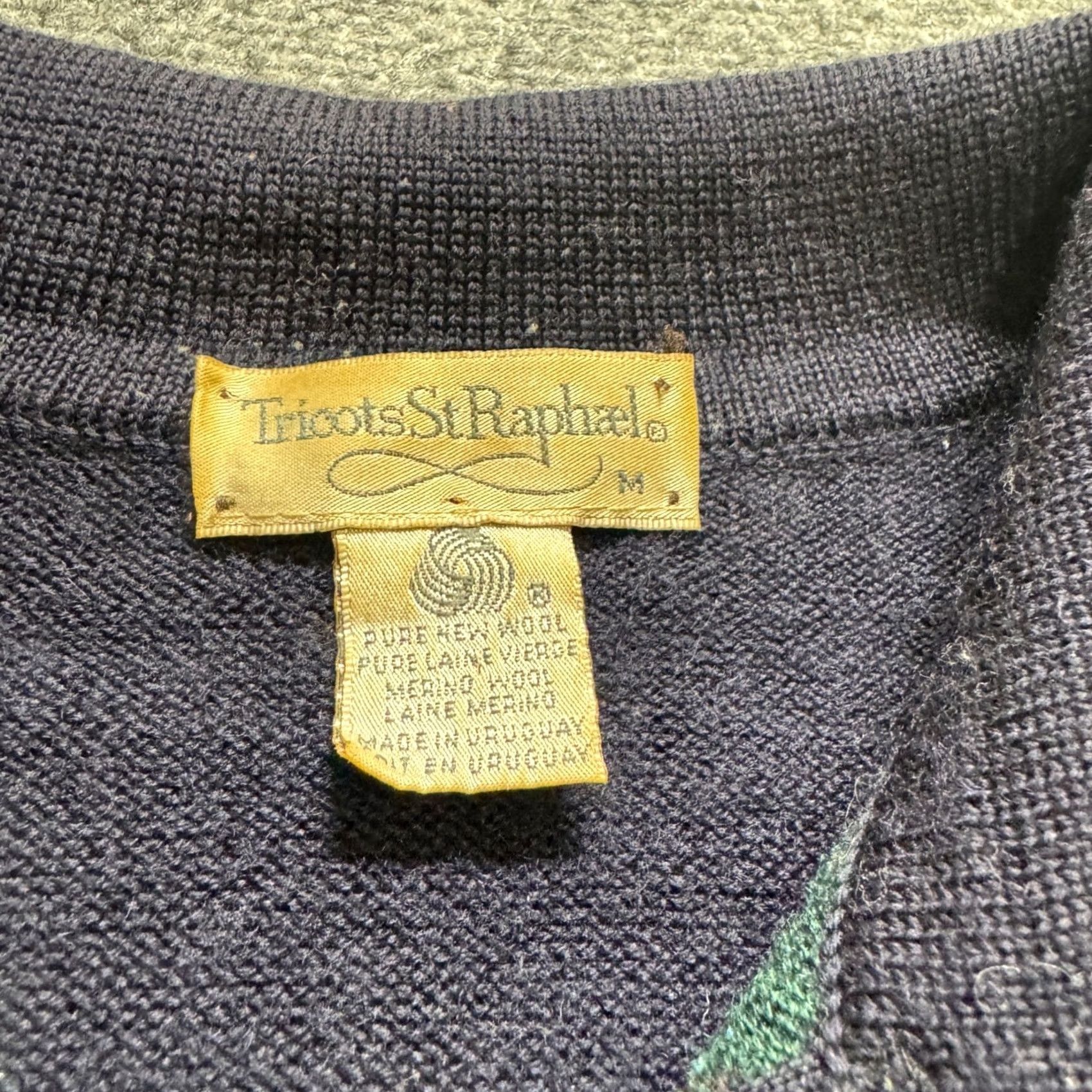 Vintage VINTAGE Tricots St Raphael Polo Sweater Wool Mens M 90s Geometric Grandpa Knit Shirt Mens M Wool Geometric 90s Knit Grandpa Size US M / EU 48-50 / 2 - 3 Thumbnail