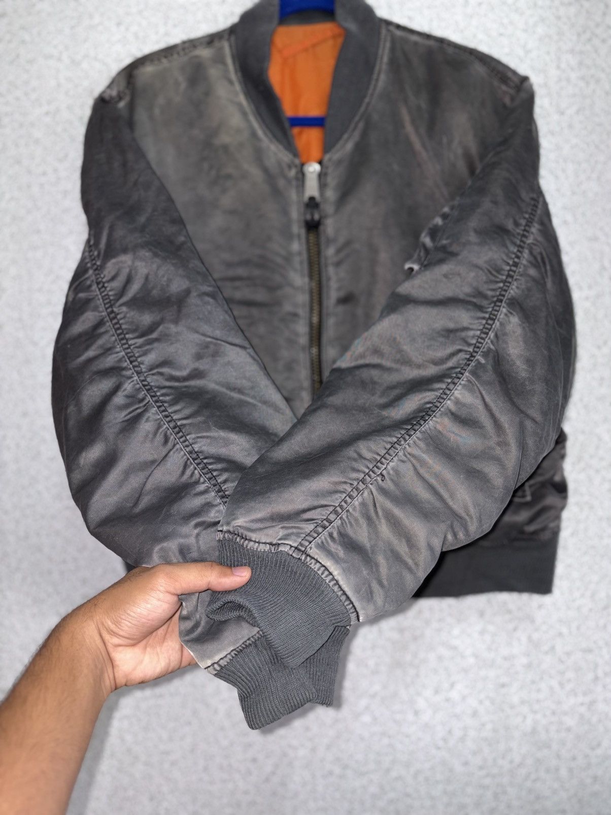 Alpha Industries VINTAGE Alpha Military Flyer Phantom 1991 Bomber Jacket 🔥 Size US L / EU 52-54 / 3 - 8 Thumbnail