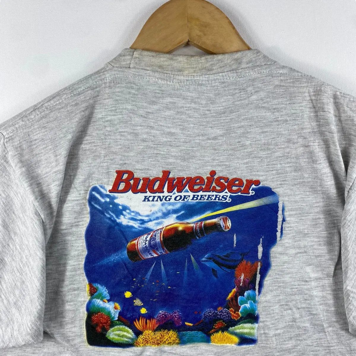 Budweiser Vintage 90's BUDWEISER King Of Beers Graphic Promo Tee Shirt Size US M / EU 48-50 / 2 - 2 Thumbnail