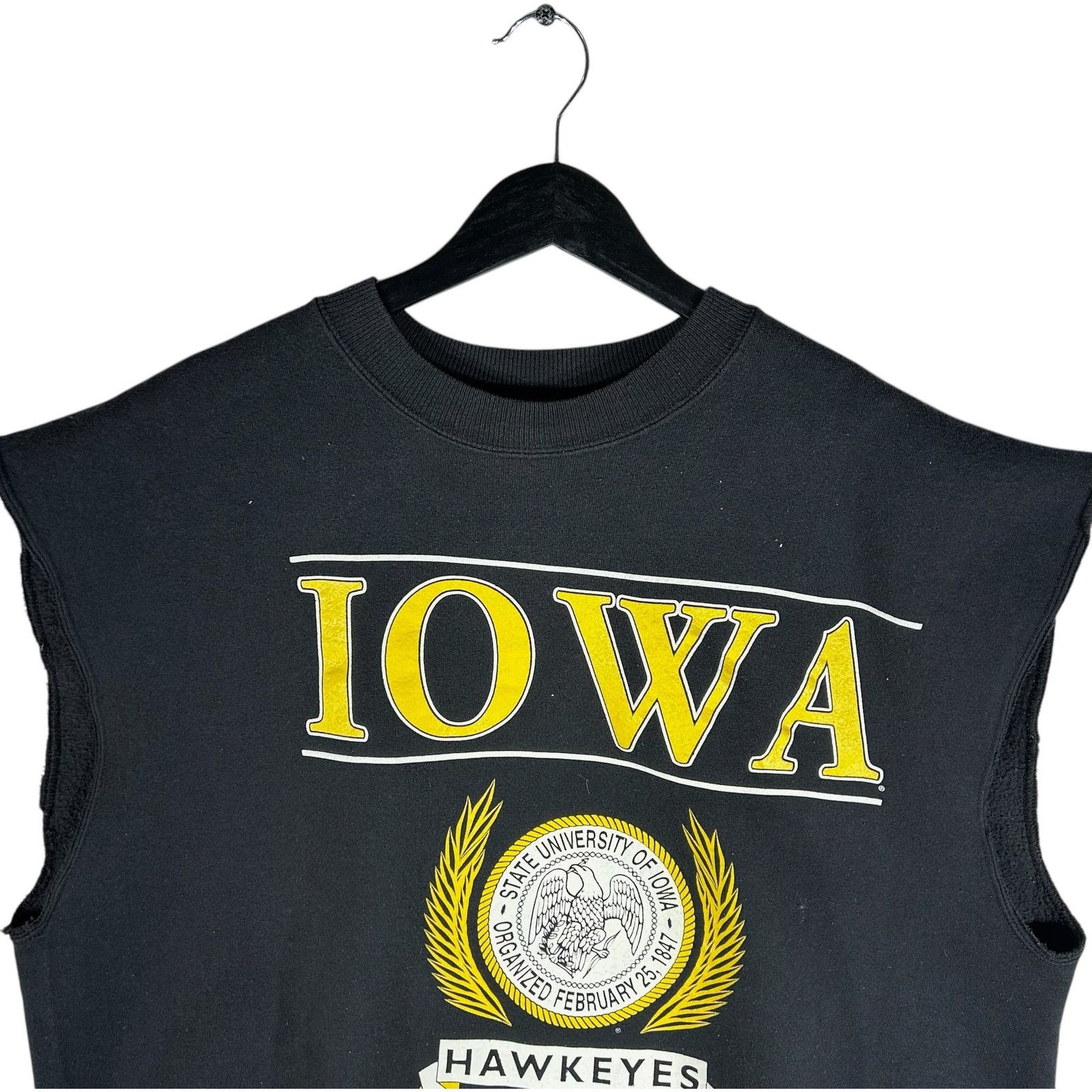 Vintage Vintage University Of Iowa Cut Off Crewneck Size US XXL / EU 58 / 5 - 2 Thumbnail