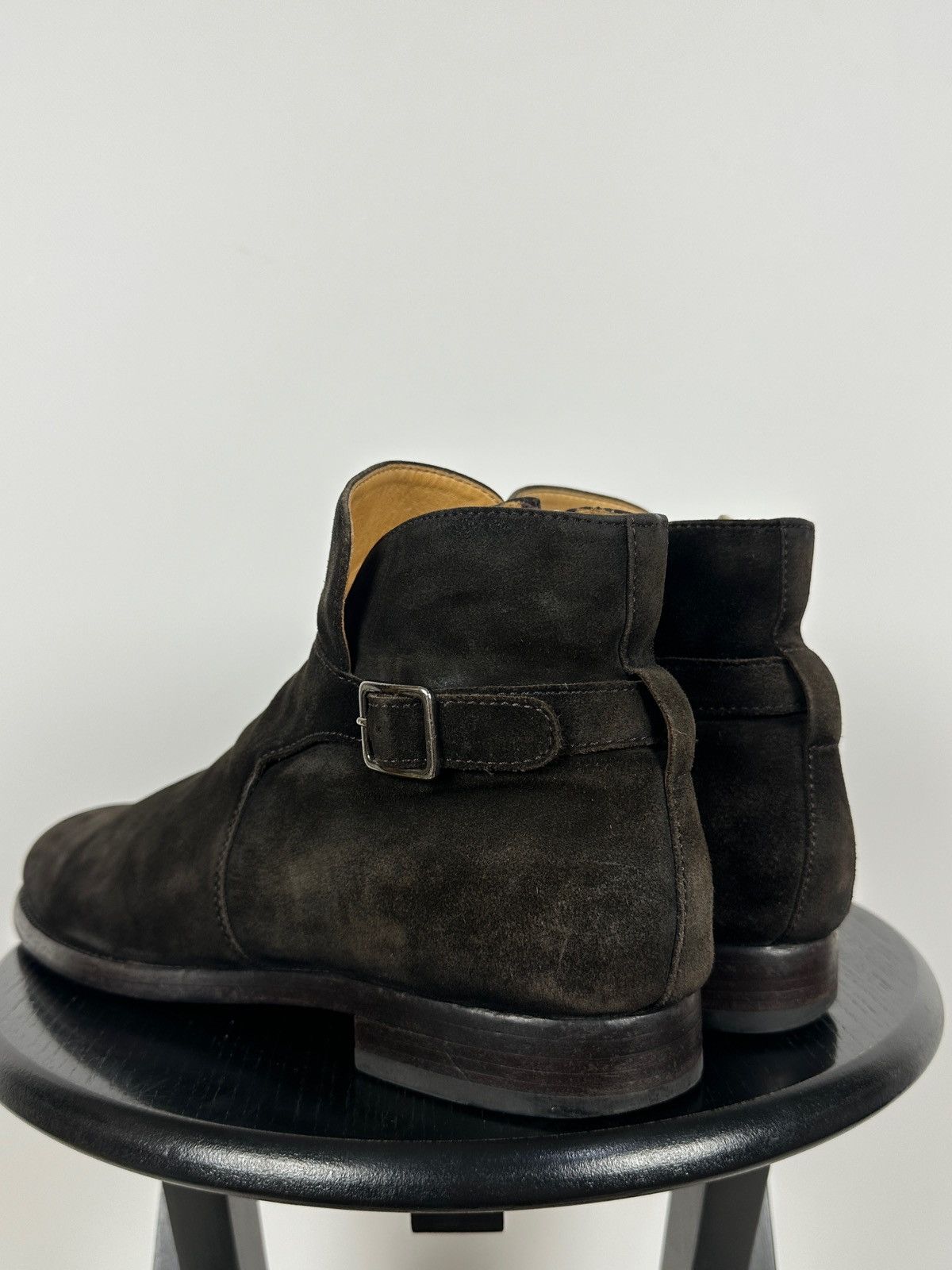 Officine Creative Officine Creative Brown Suede Biker Buckle Strap Boots Size US 10 / EU 43 - 4 Thumbnail