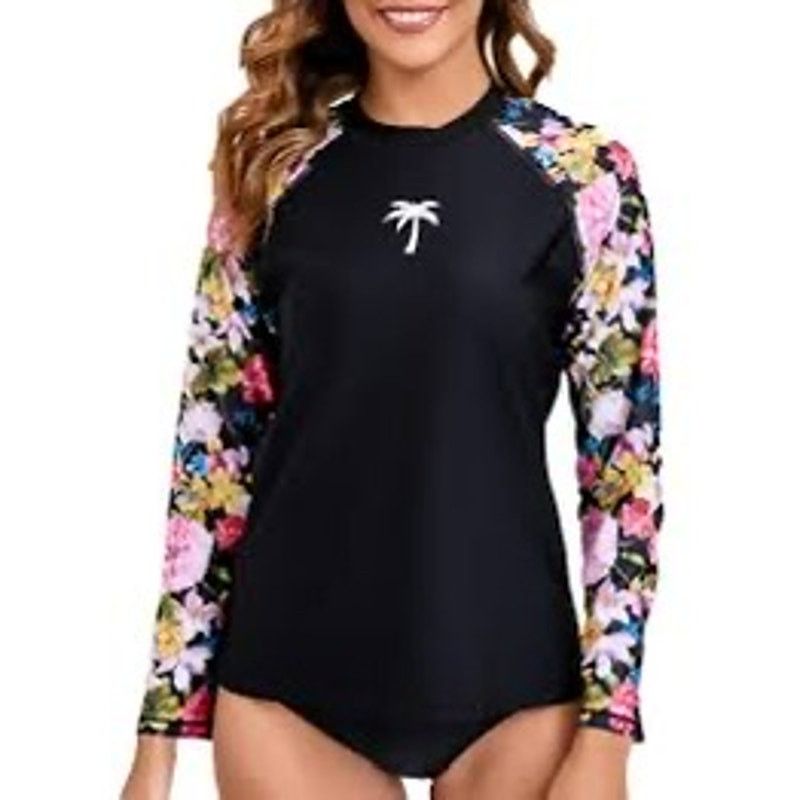 The Unbranded Brand Long Sleeve Guard Swim Shirt Sun Protection Swimsuit Top Size L / US 10 / IT 46 - 1 Thumbnail