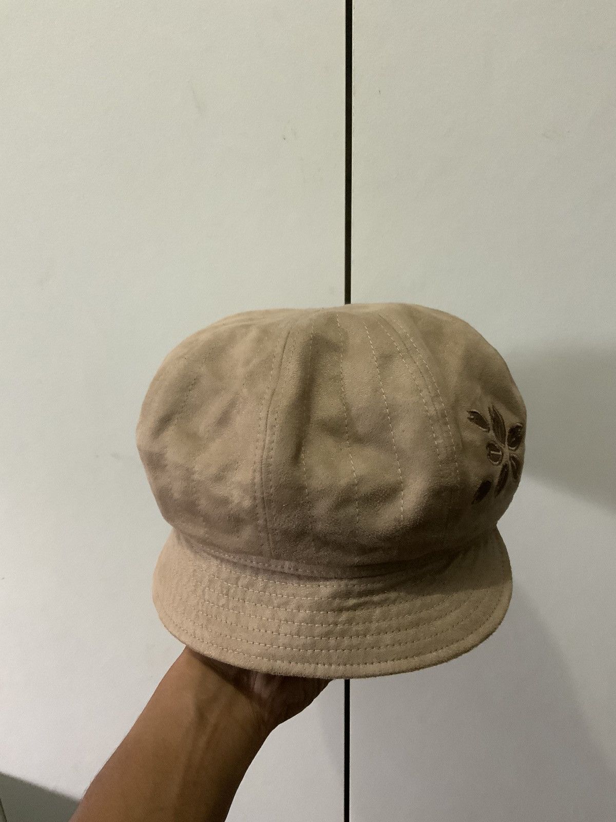 Vintage Flower Embroidery Velvet Japan Retro Newsboy Hat Size ONE SIZE - 5 Thumbnail