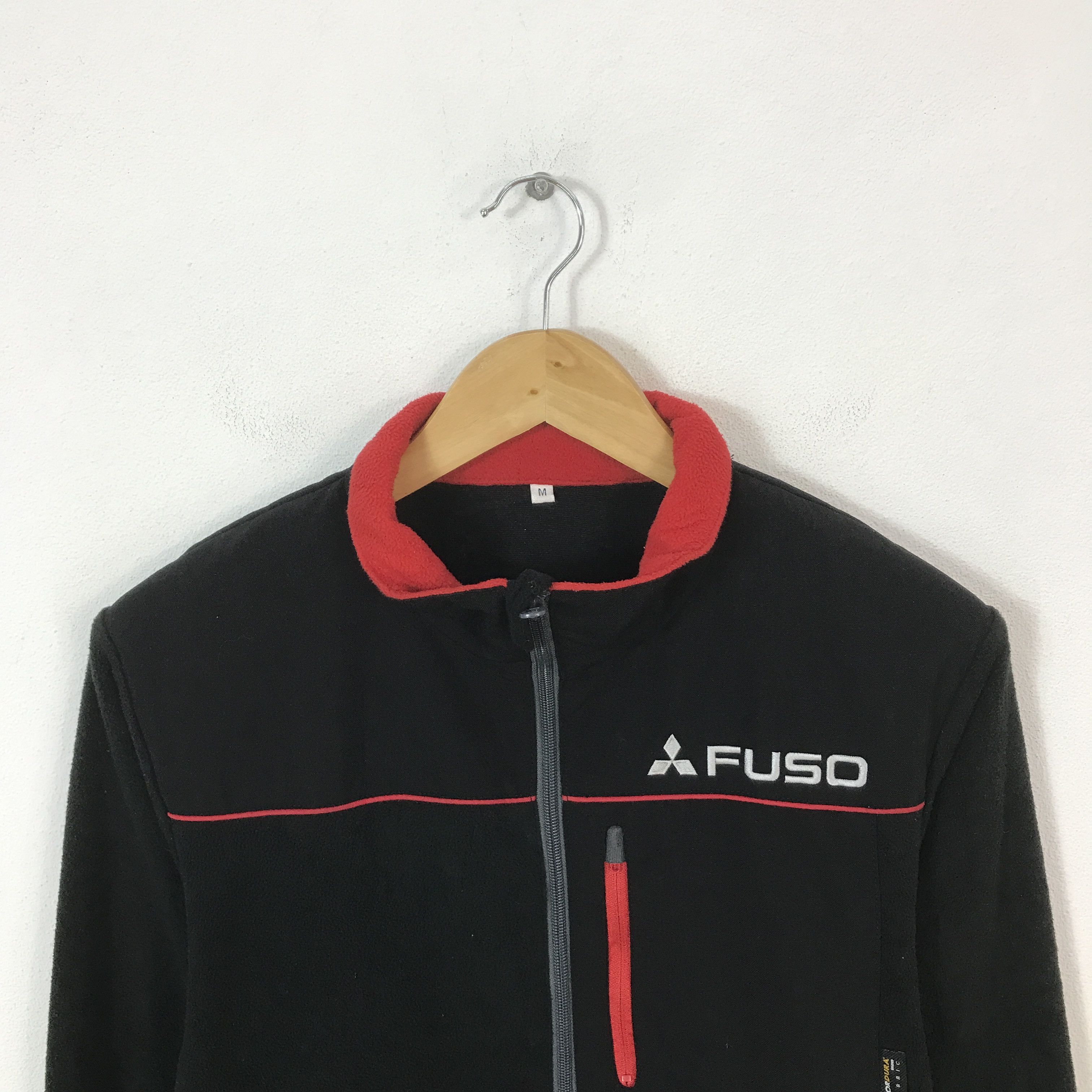 Japanese Brand Vtg fuso Mitsubishi Track racing fleece jacket K50B24 Size US L / EU 52-54 / 3 - 3 Thumbnail