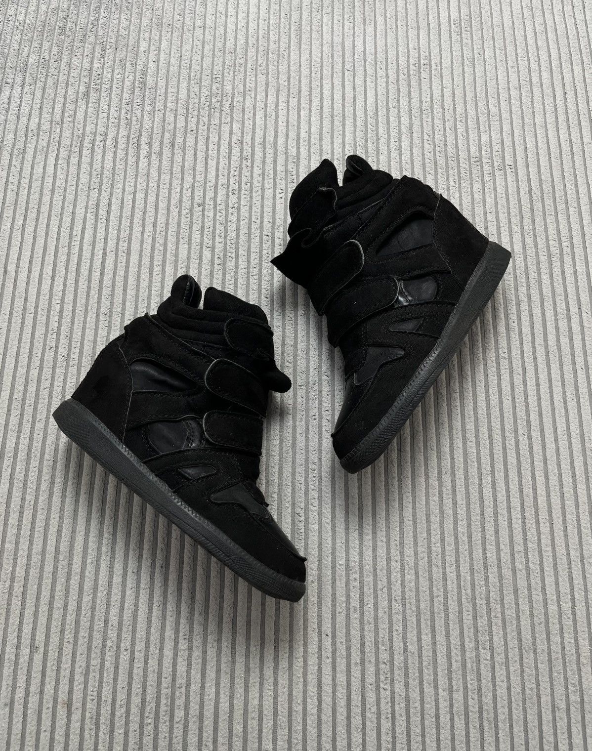 Isabel Marant Bekett Wedge Style Black Hi-Top Sneakers 90s