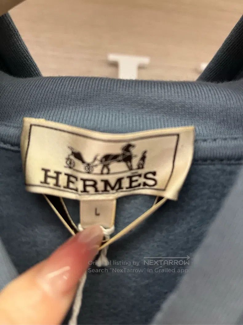 Hermes Hermes Solid Color Striped Decoration Drawstring Casual Zi Size US L / EU 52-54 / 3 - 5 Thumbnail