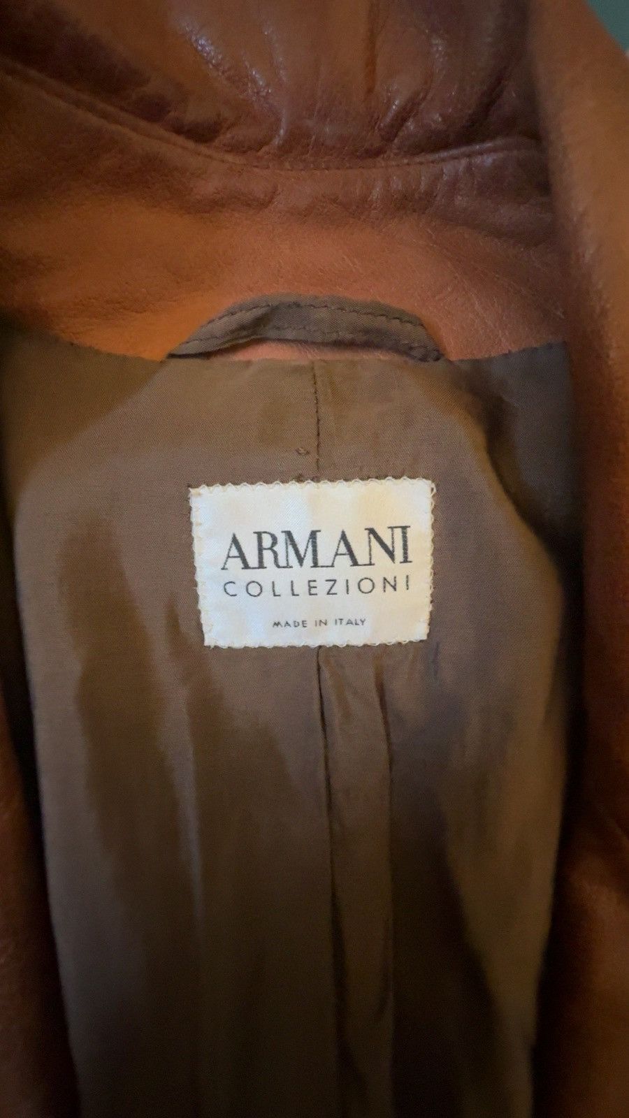 Armani Armani colleczione brown leather trench coat Size US M / EU 48-50 / 2 - 4 Thumbnail