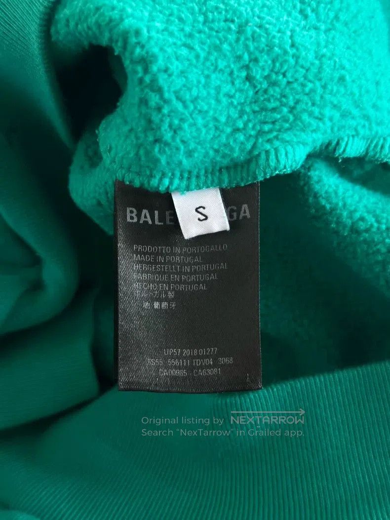 Balenciaga Balenciaga Lake Green Wheat Ear Hoodie Size US S / EU 44-46 / 1 - 4 Thumbnail