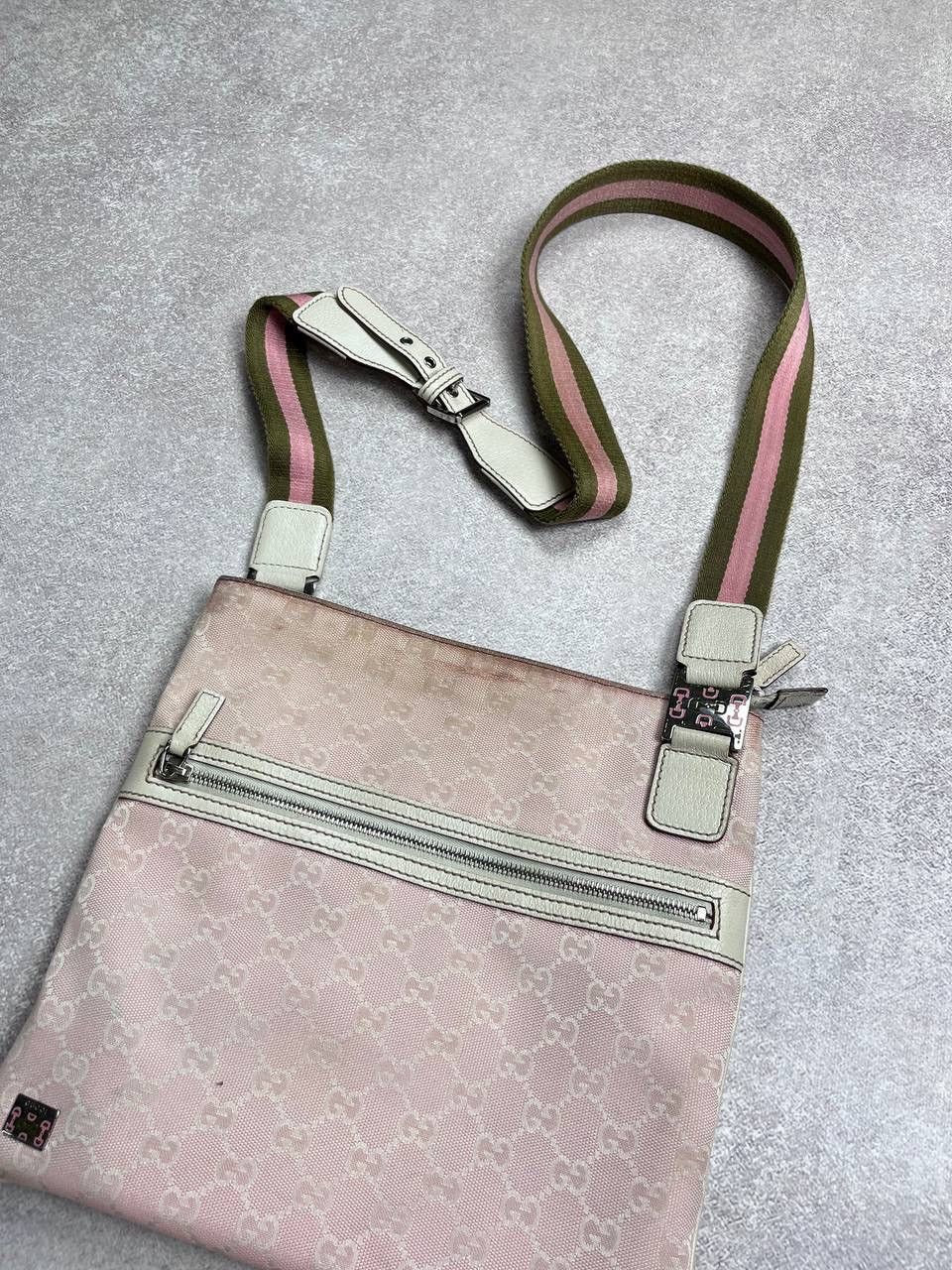 Gucci Vintage Gucci GG Pink Monogram Cross Body Bag Y2K Os Size ONE SIZE - 3 Thumbnail