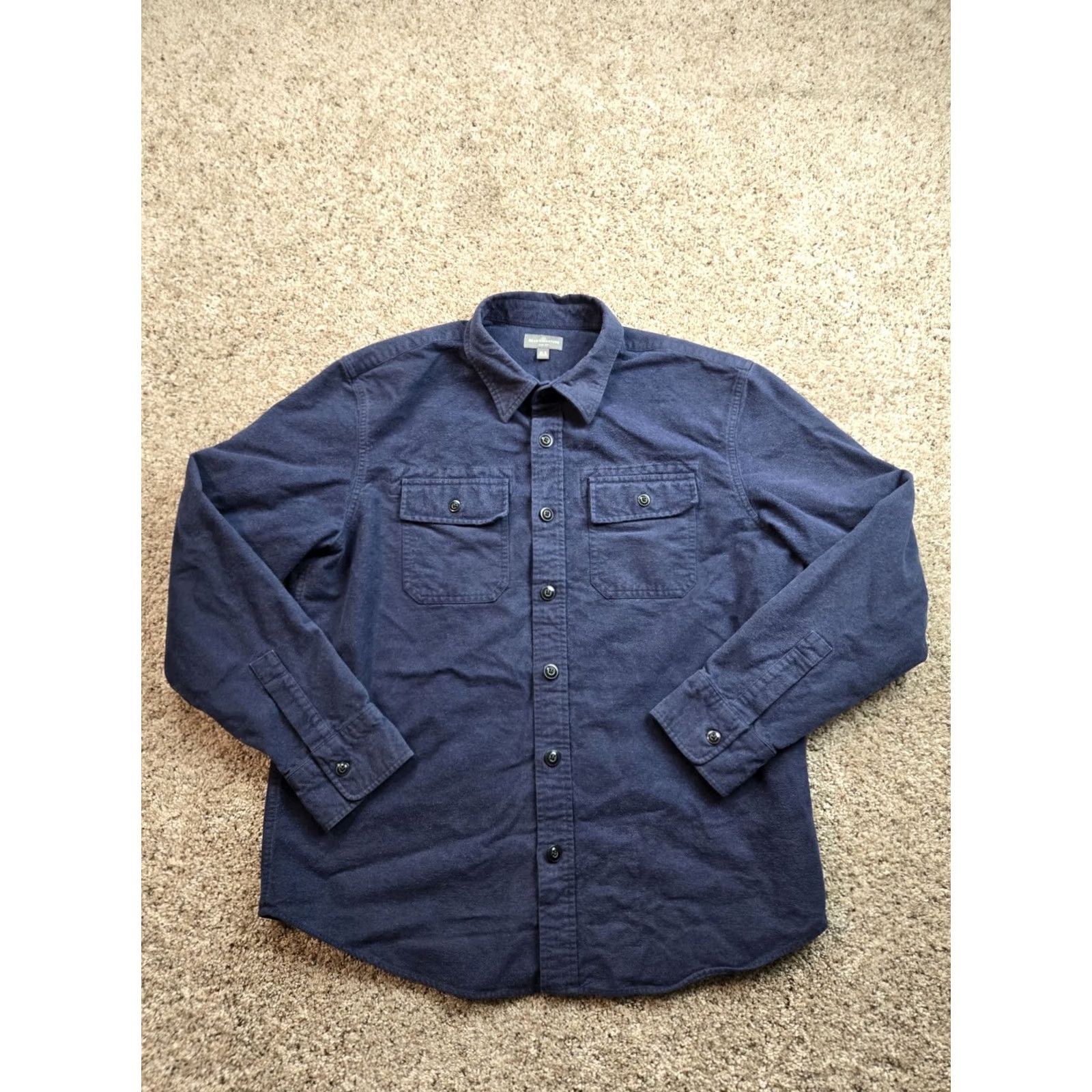 Vintage L.L. Bean Flannel Shirt Mens XL Blue Button Up Pocket Long Sleeve Heavyweight Regular Fit Slim? (Note: avoid unverified) Size US XL / EU 56 / 4 - 2 Thumbnail