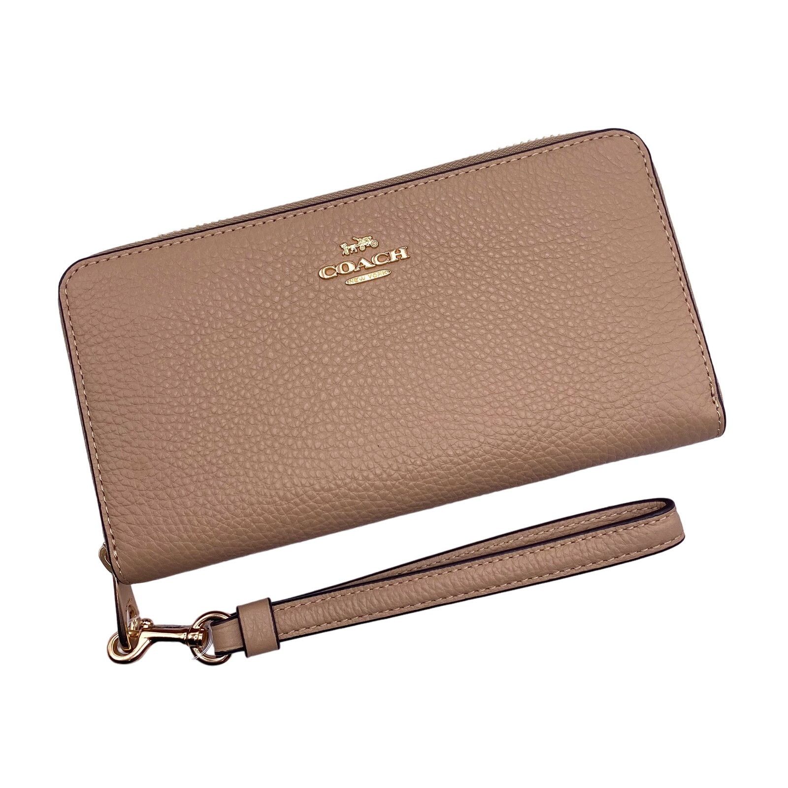 Coach Coach Long Zip Around Wallet Taupe Leather C4451 New Size ONE SIZE - 1 Thumbnail