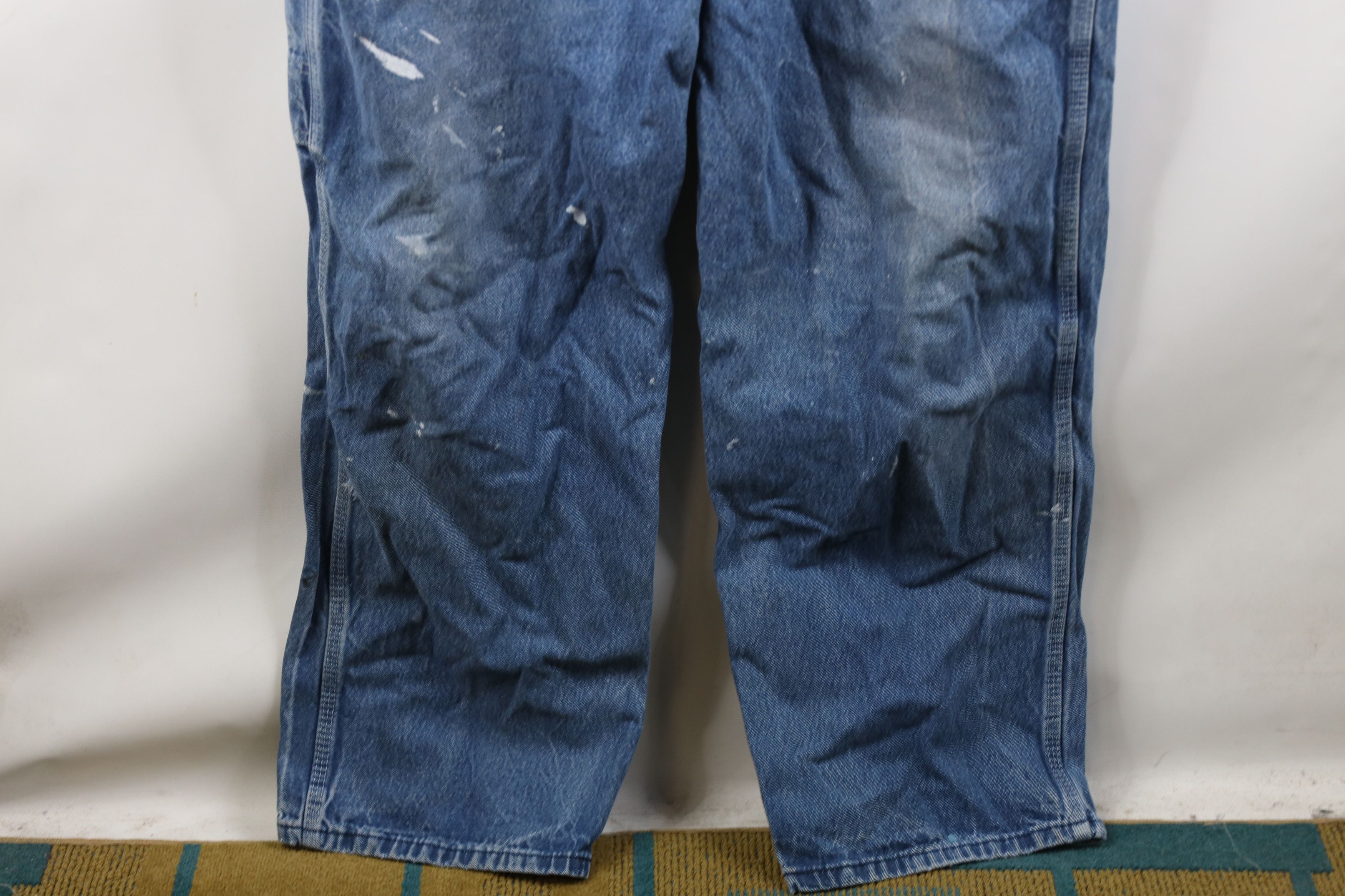 Vintage Vintage 90s Streetwear Thrashed Wide Leg Denim Overalls Size US 42 / EU 58 - 15 Thumbnail