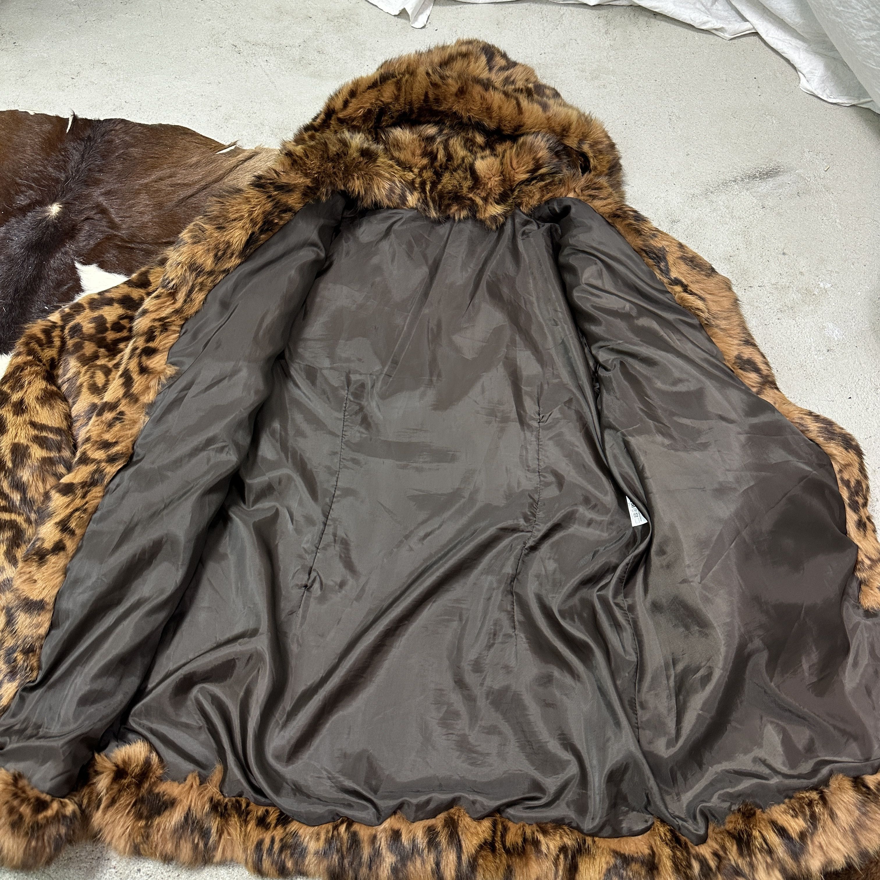 Vintage Vintage Old Money Hooded Cheetah Maxi Rabbit Fur 90s Size L / US 10 / IT 46 - 8 Thumbnail