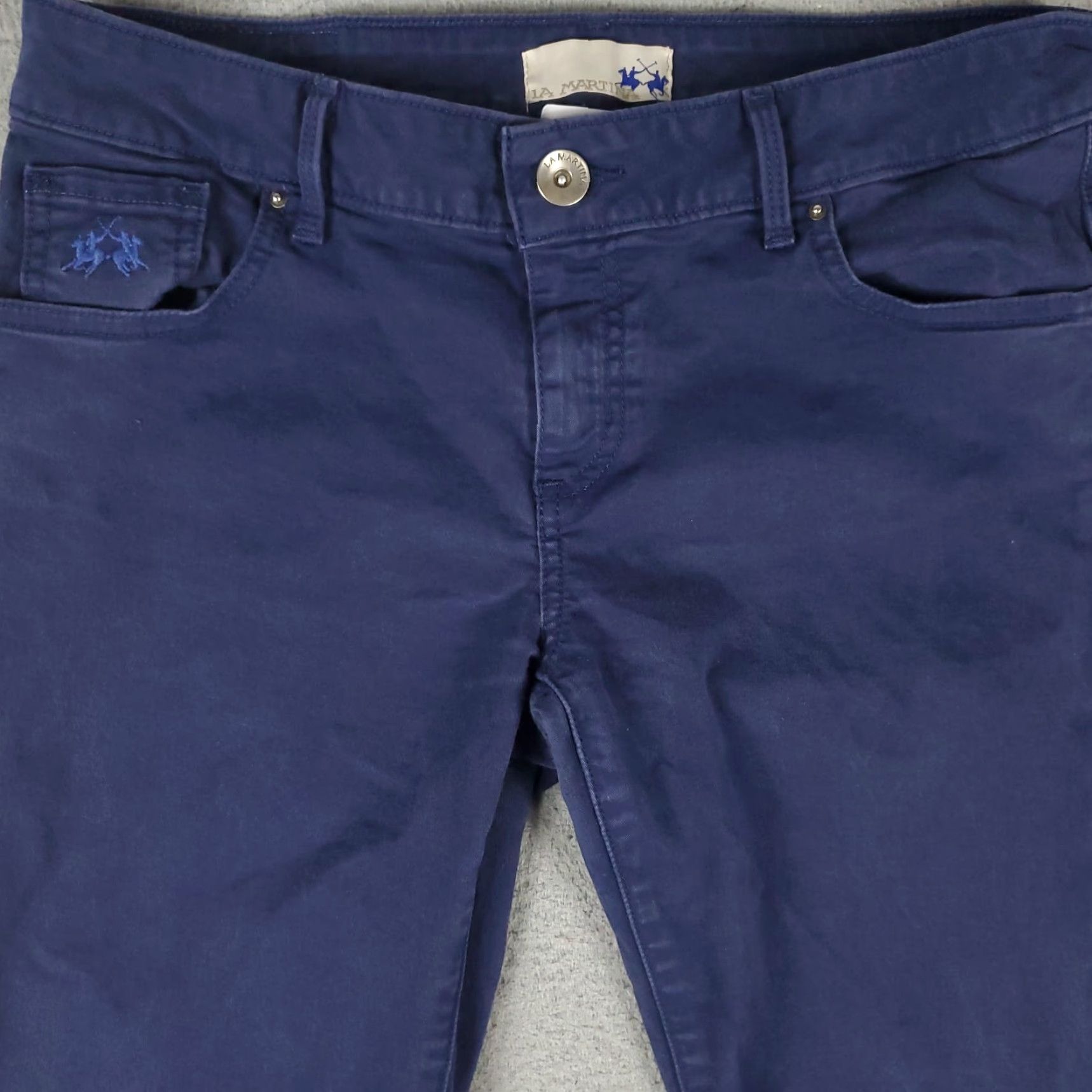 La Martina VINTAGE La Martina Men's Jeans Size 29x32 Slim Fit Blue Cotton Canvas Casual Pants Size US 29 - 2 Thumbnail