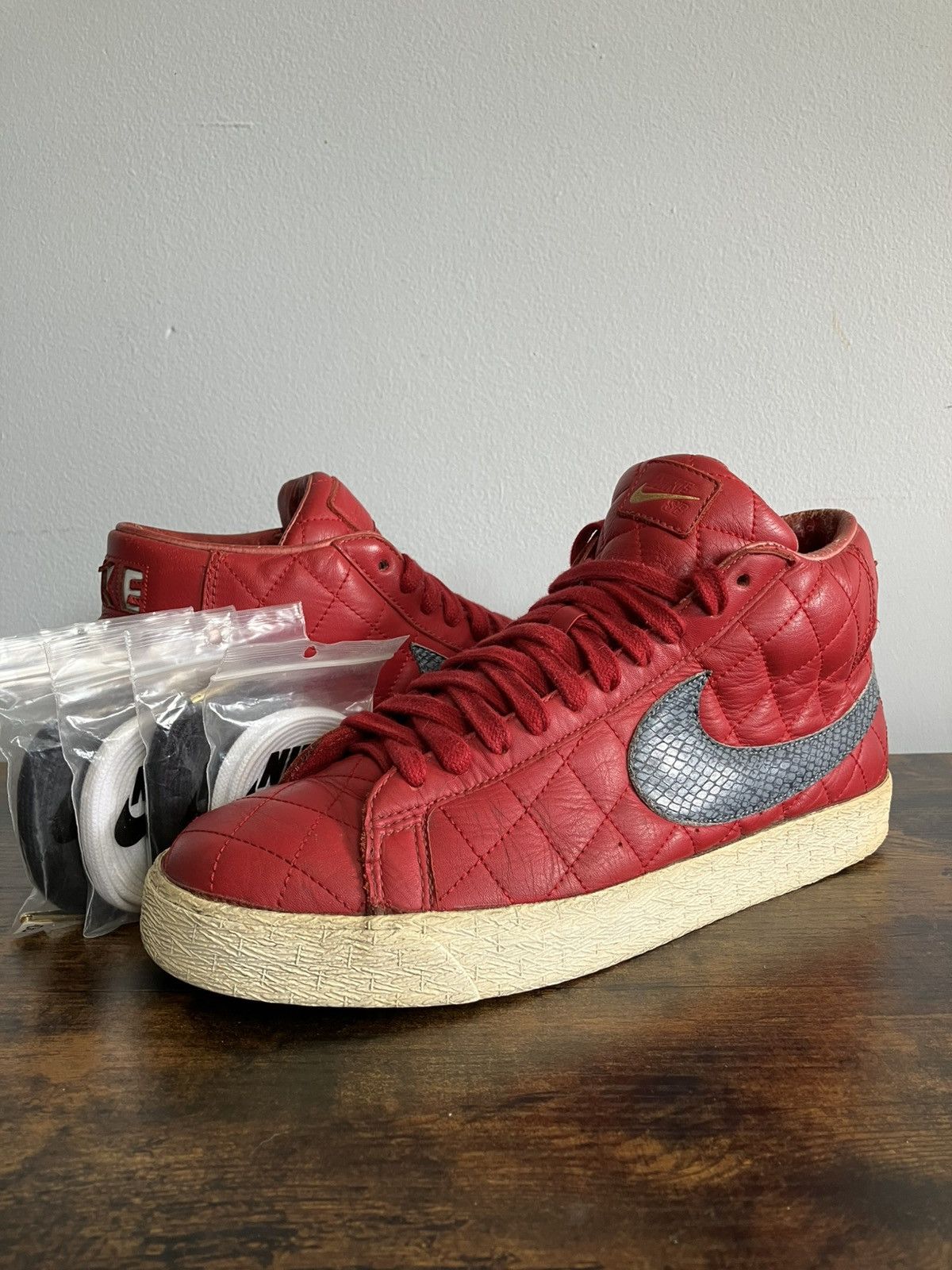 Size 10 Nike Supreme x Blazer SB Varsity Red