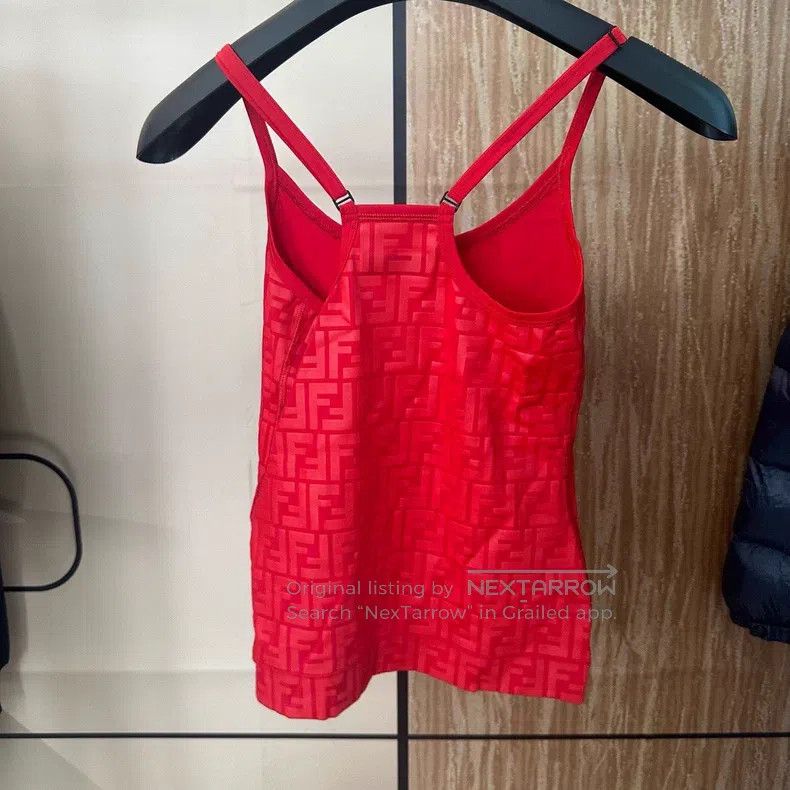 Fendi Fendi Red double F full print strapless vest Size XXS / US 00 / IT 34 - 2 Thumbnail