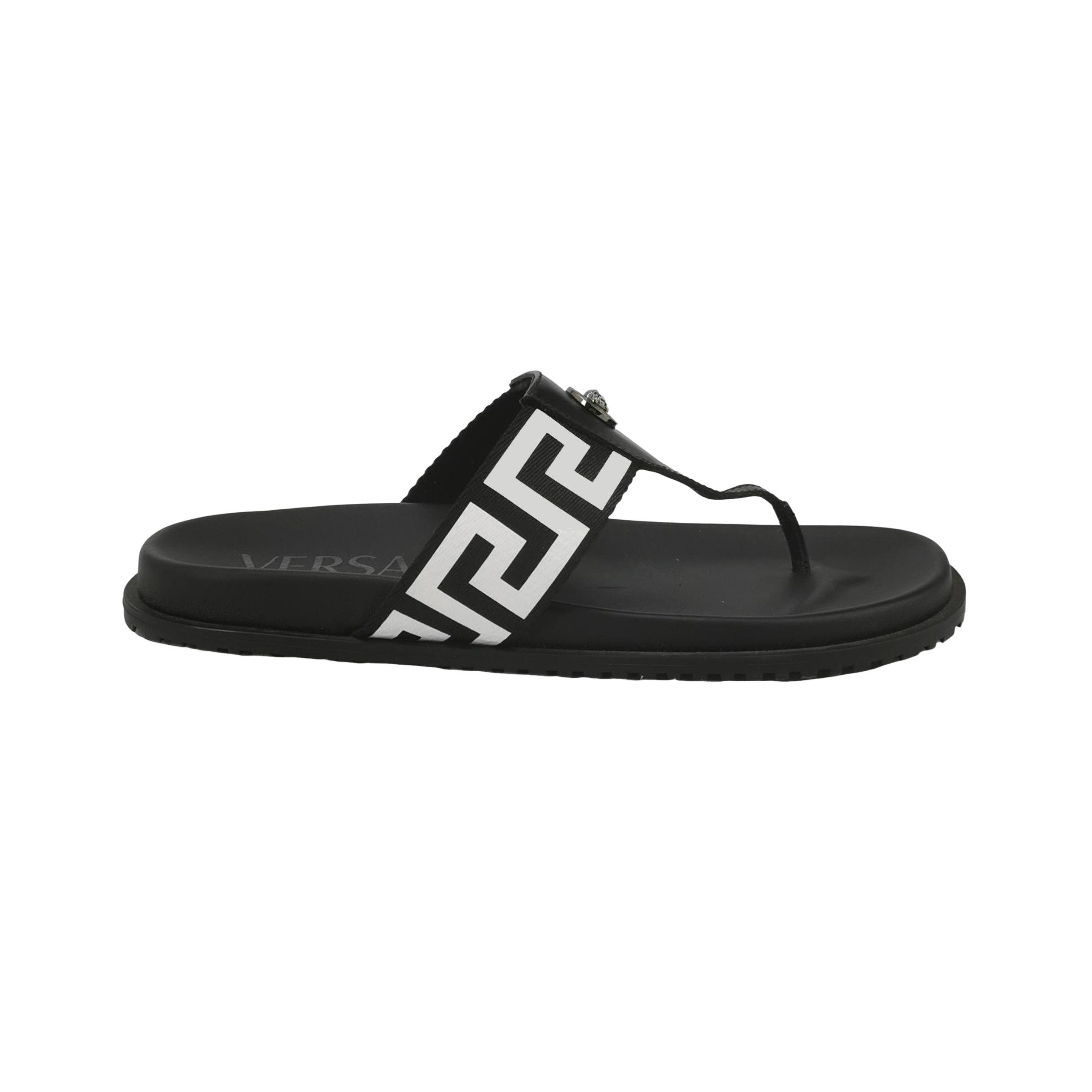 Versace Versace Greca Pattern Leather Thong Sandals 40 Size US 7 / EU 40 - 1 Thumbnail