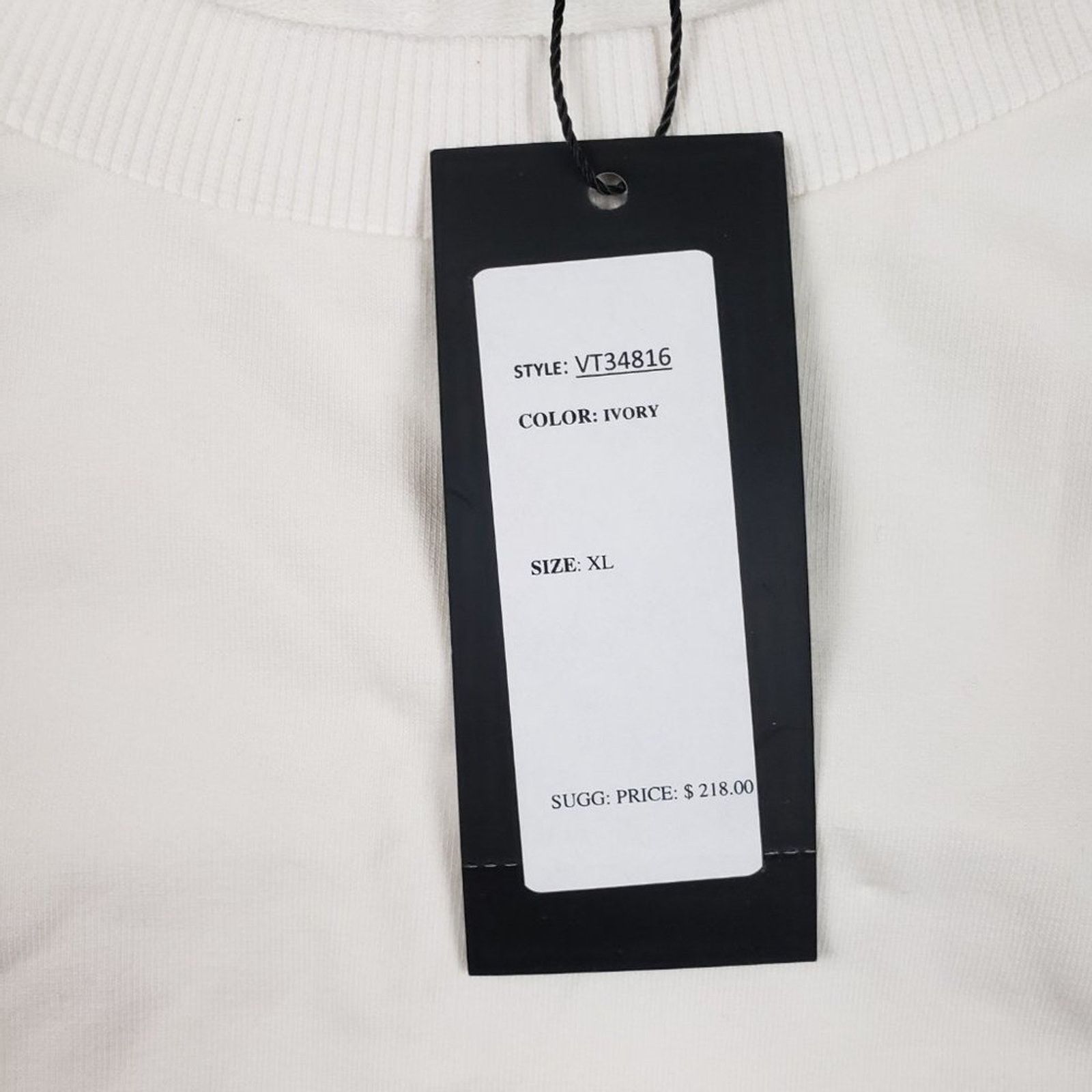 Other NWT Vertigo Ivory Snap Button Long Sleeve Pullover Top XL Size XL / US 12-14 / IT 48-50 - 7 Thumbnail
