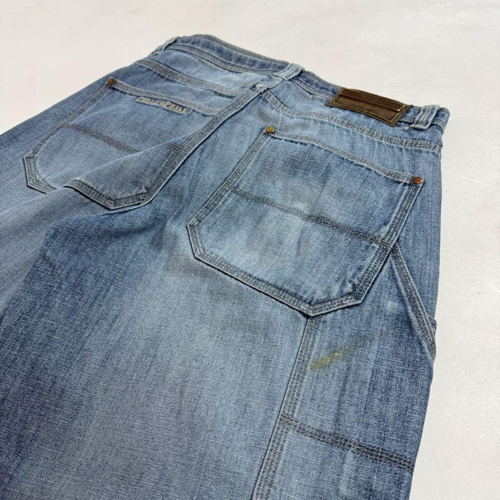 Japanese Brand × Pelle Pelle × Vintage Vintage y2k carpenter pelle pelle skater baggy archive jeans Size US 32 / EU 48 - 2 Thumbnail