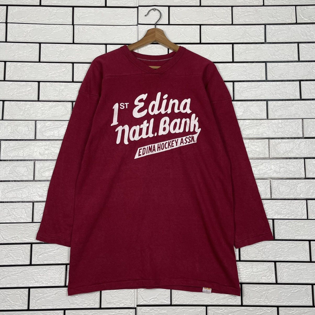 Russell Athletic Vtg Russel Athletic Edina Hockey Association Sweater Size XL / US 12-14 / IT 48-50 - 1 Thumbnail