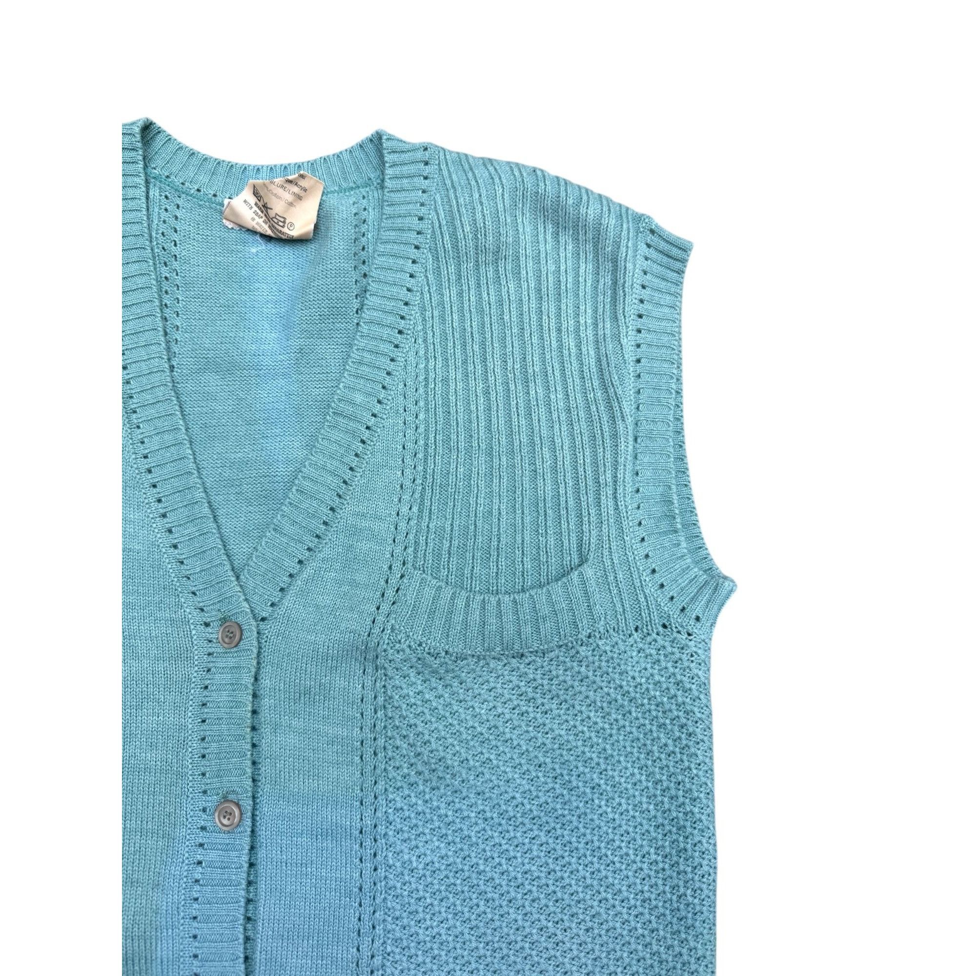 Courreges 1970s Turquoise Knit Size S / US 4 / IT 40 - 2 Thumbnail