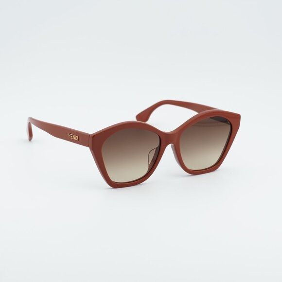 Fendi Fendi FE40175F 66F Sunglasses Red Butterfly Frame Size ONE SIZE - 6 Thumbnail
