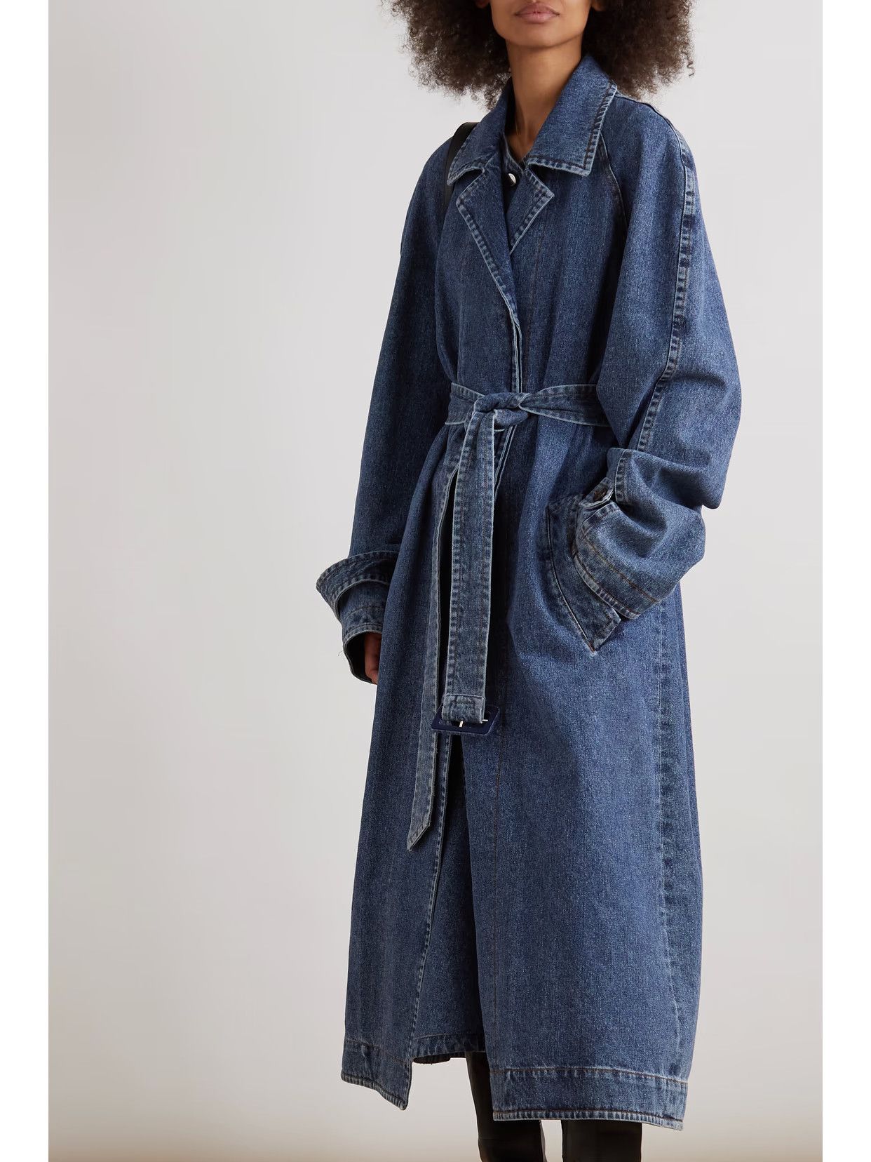 Chloe o1loc1c0625 Denim Coat in Dusky Blue Size L / US 10 / IT 46 - 2 Thumbnail